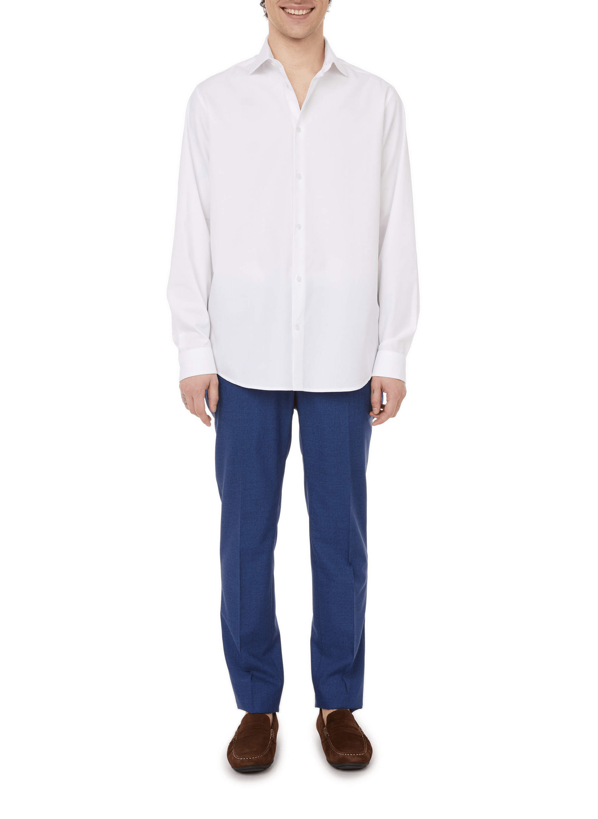 Washed cotton shirt AU PRINTEMPS PARIS White