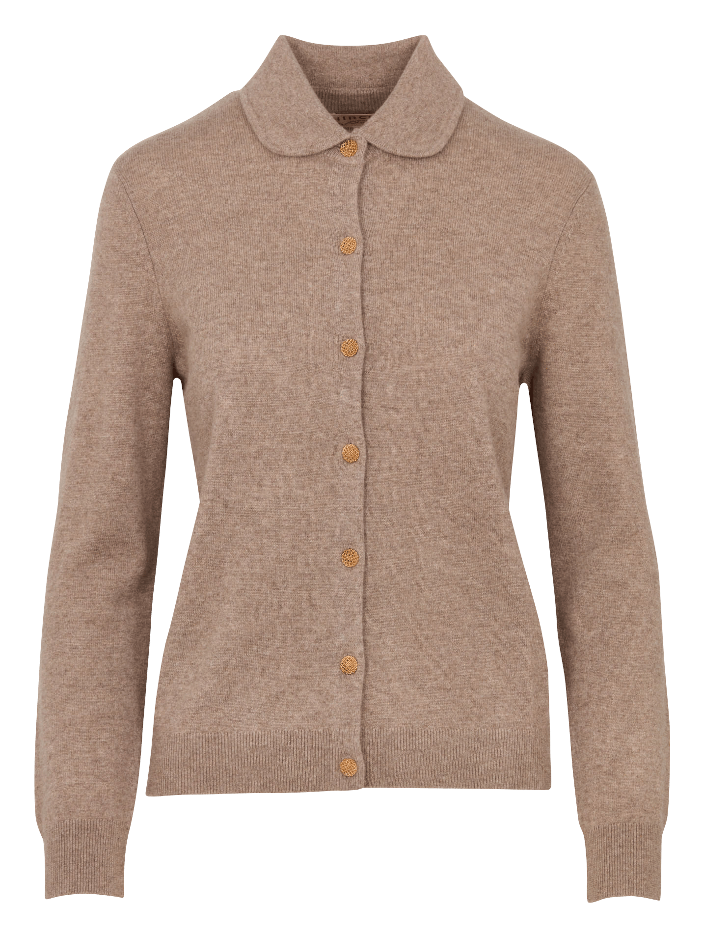 Cardigan droit uni en cachemire HIRCUS Beige