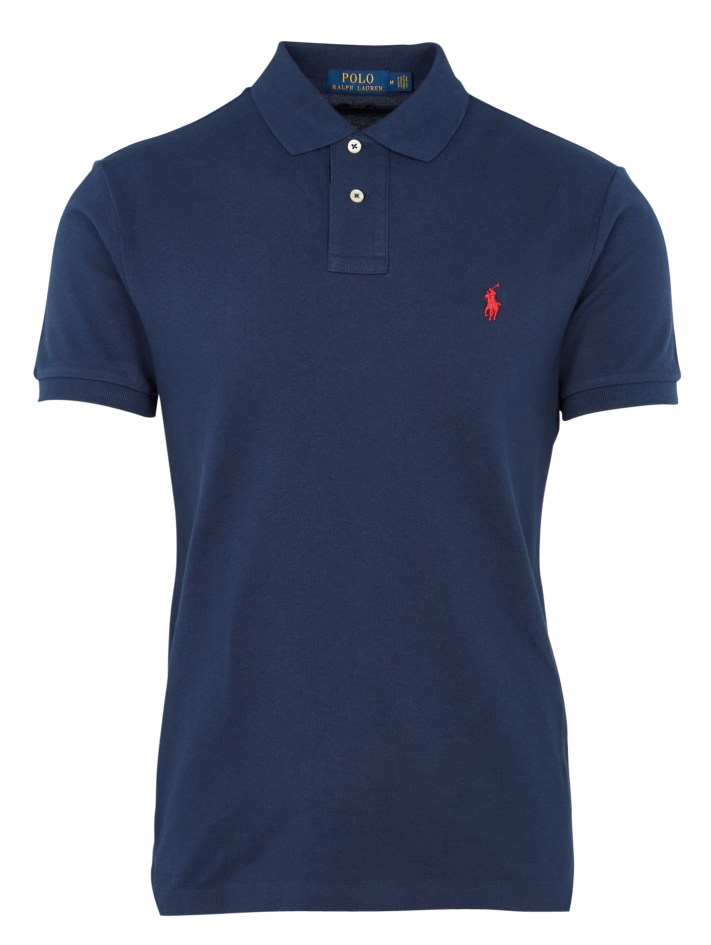 Polo slim fit in piqué di cotone Newport navy-c3870 Polo