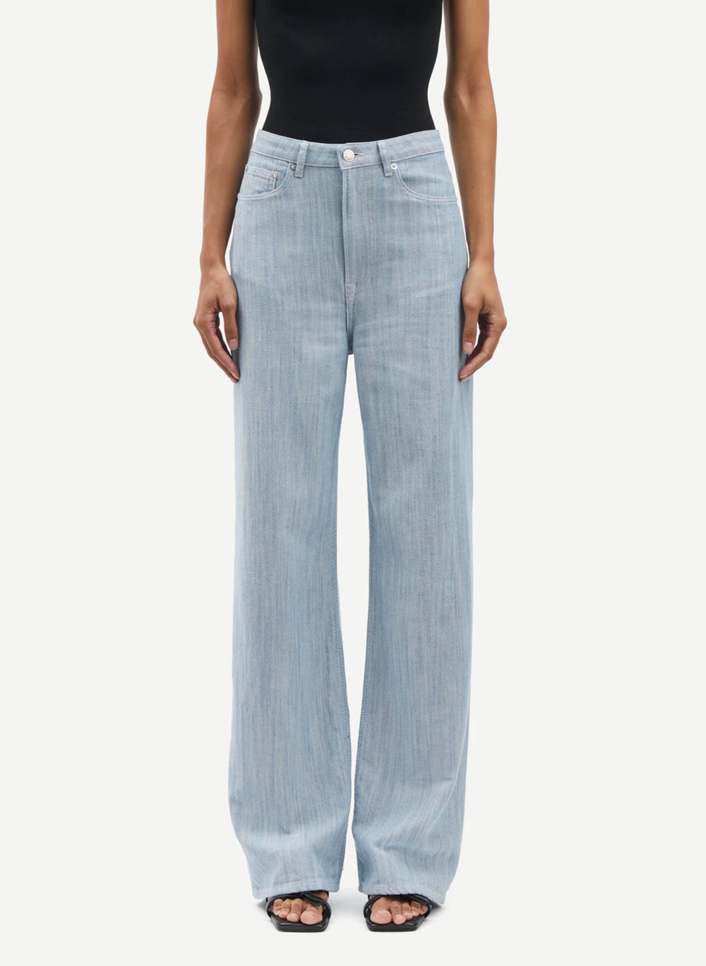 Gekleurde straight-fit jeans met 5 zakken SAMSOE SAMSOE Blauw