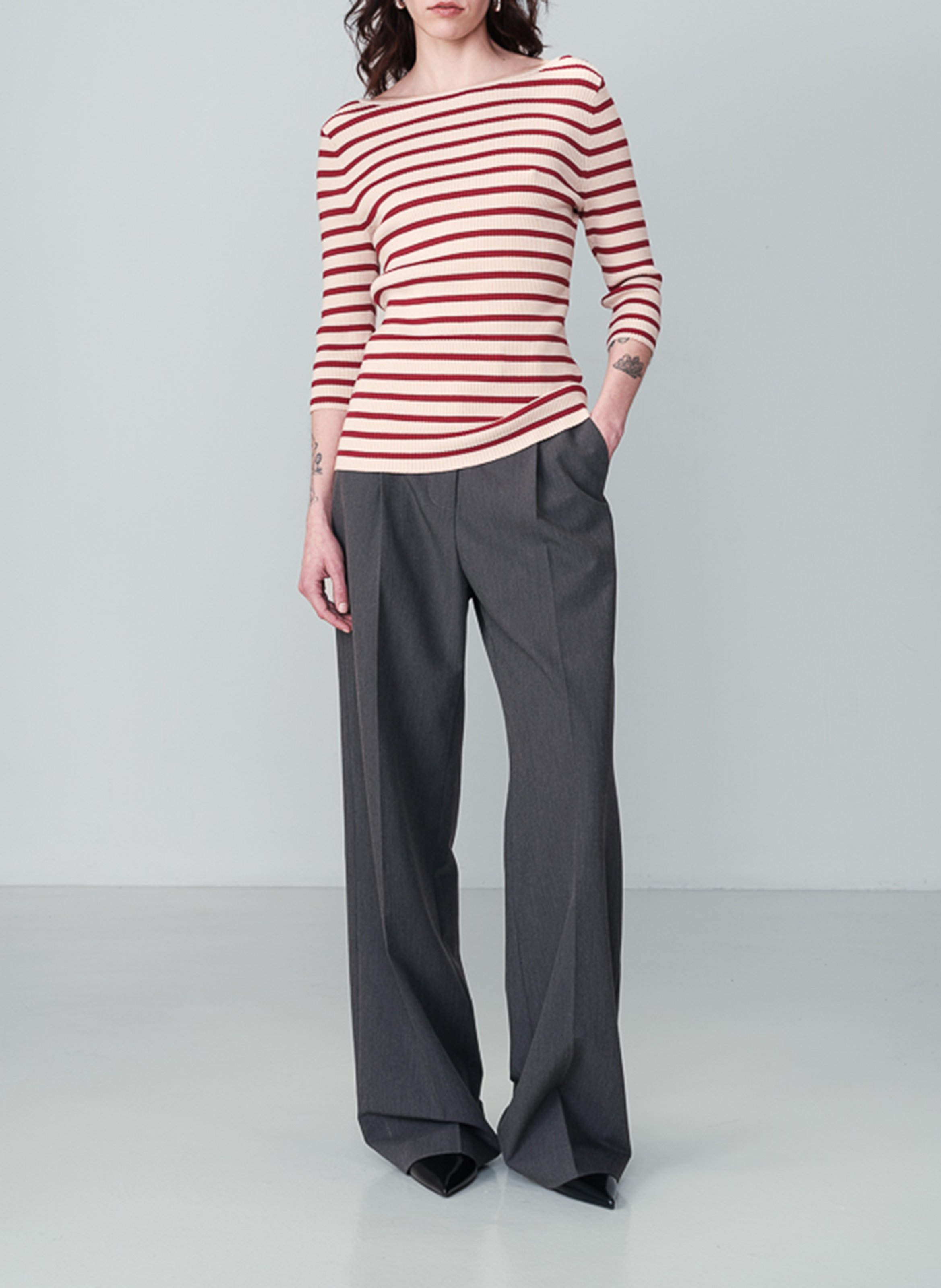 Pull col V  GRACE ET MILA Violet