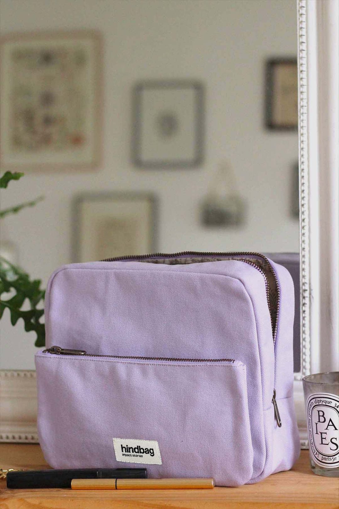 Cotton toiletry bag HINDBAG Purple