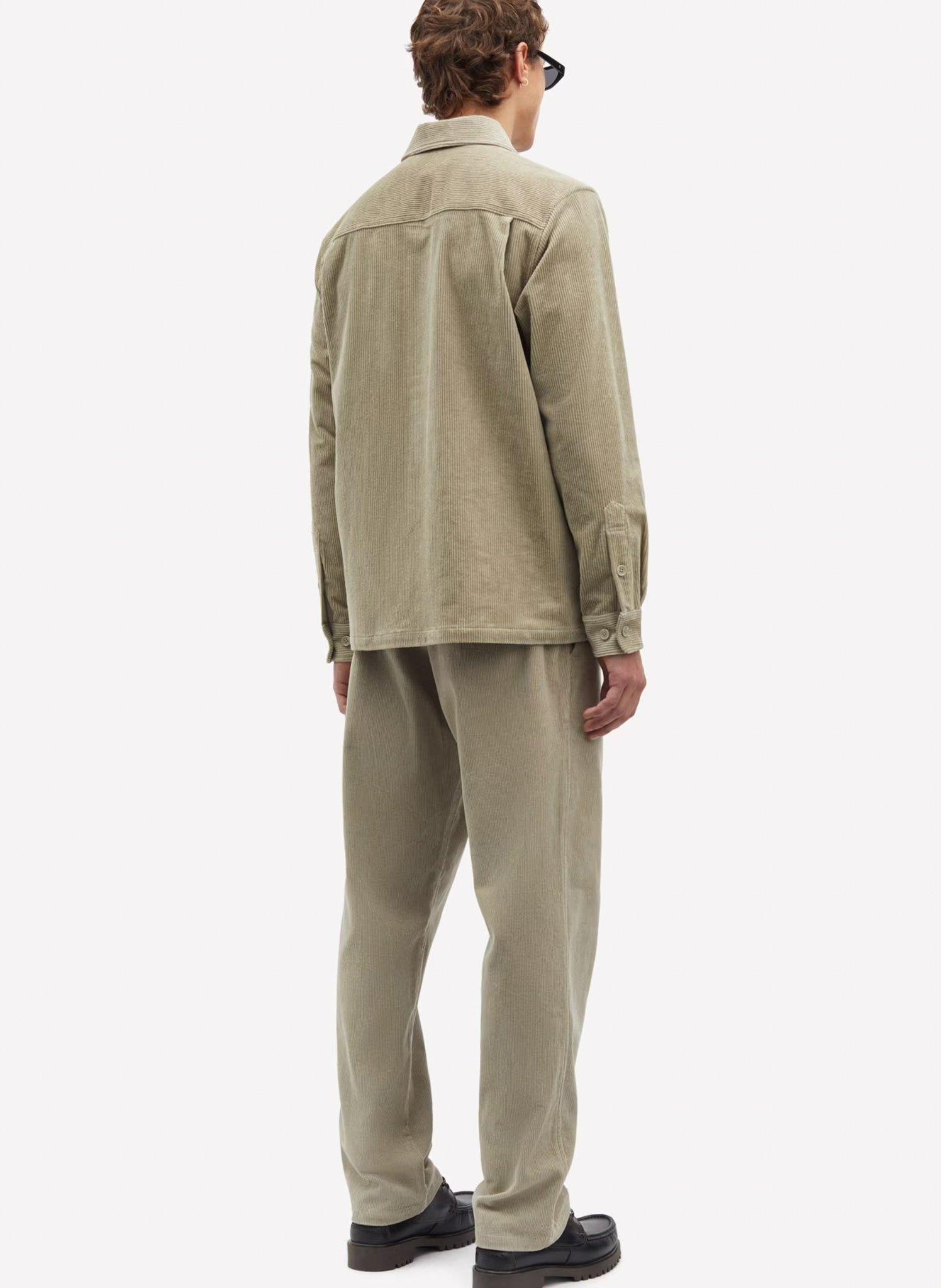 Surchemise col classique en coton organique Beige