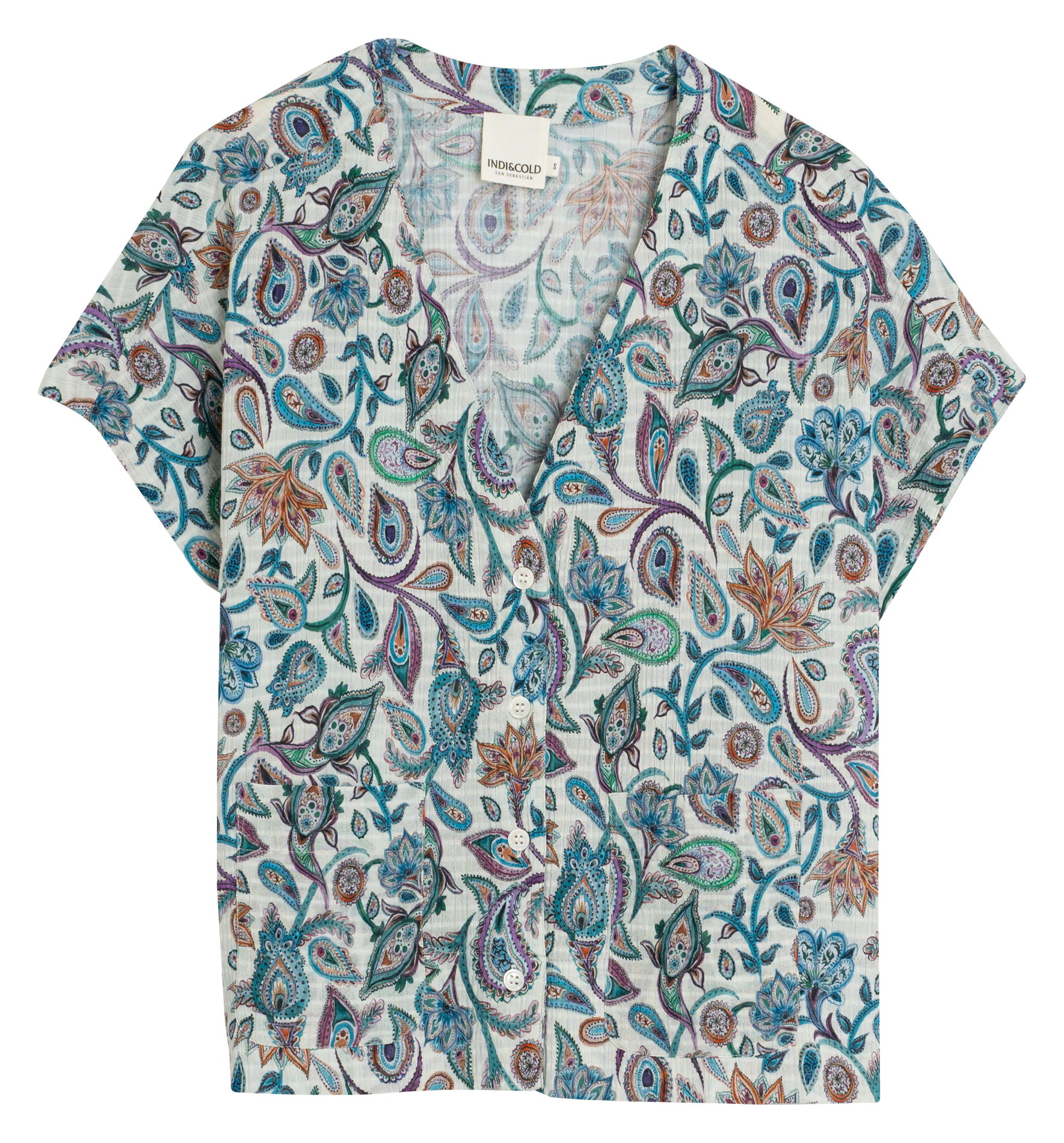 Printed organic cotton top INDI & COLD Multicolored