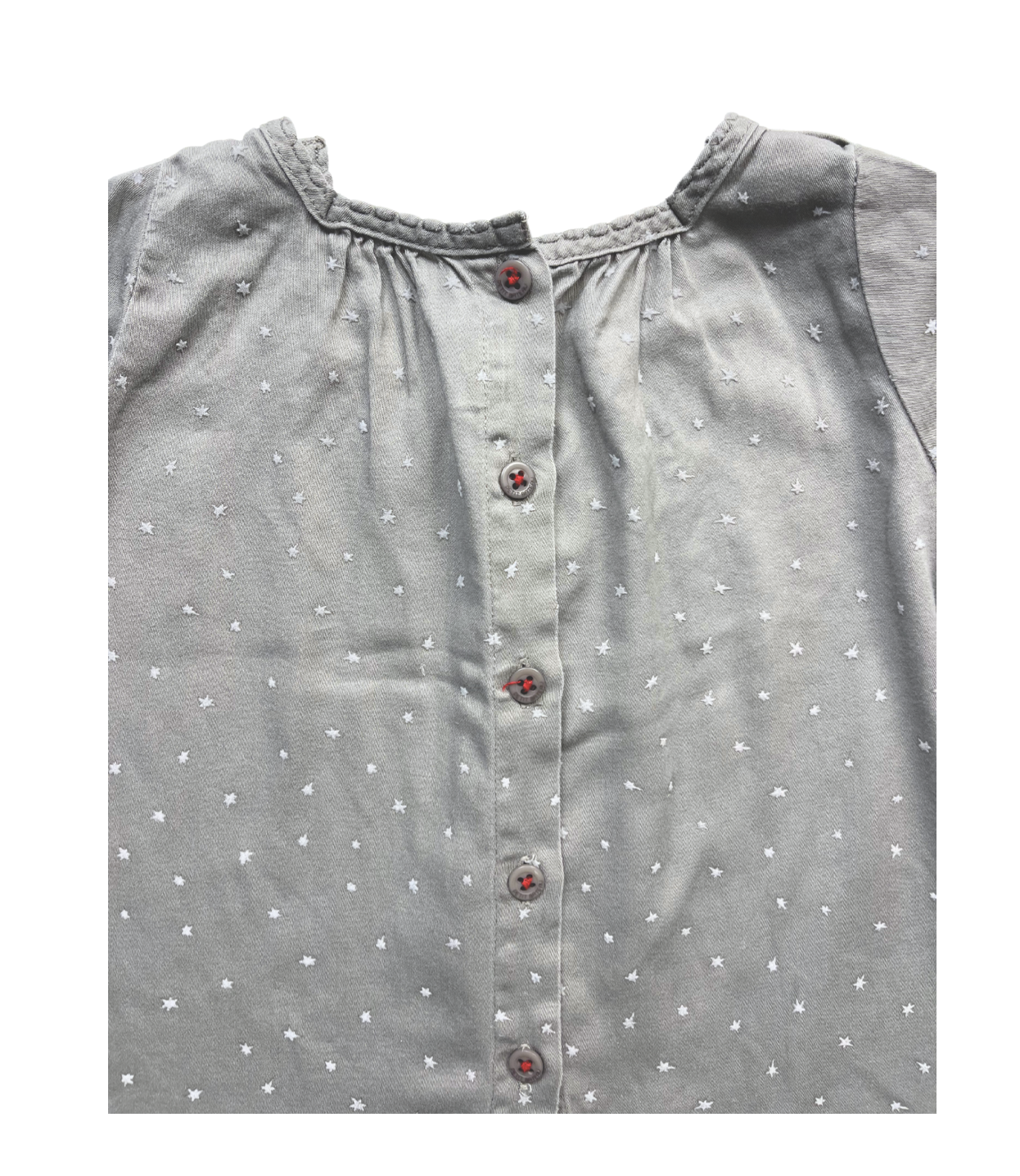 Grey Baby Blouse - 12 months PETIT BATEAU - Seconde Main Grey