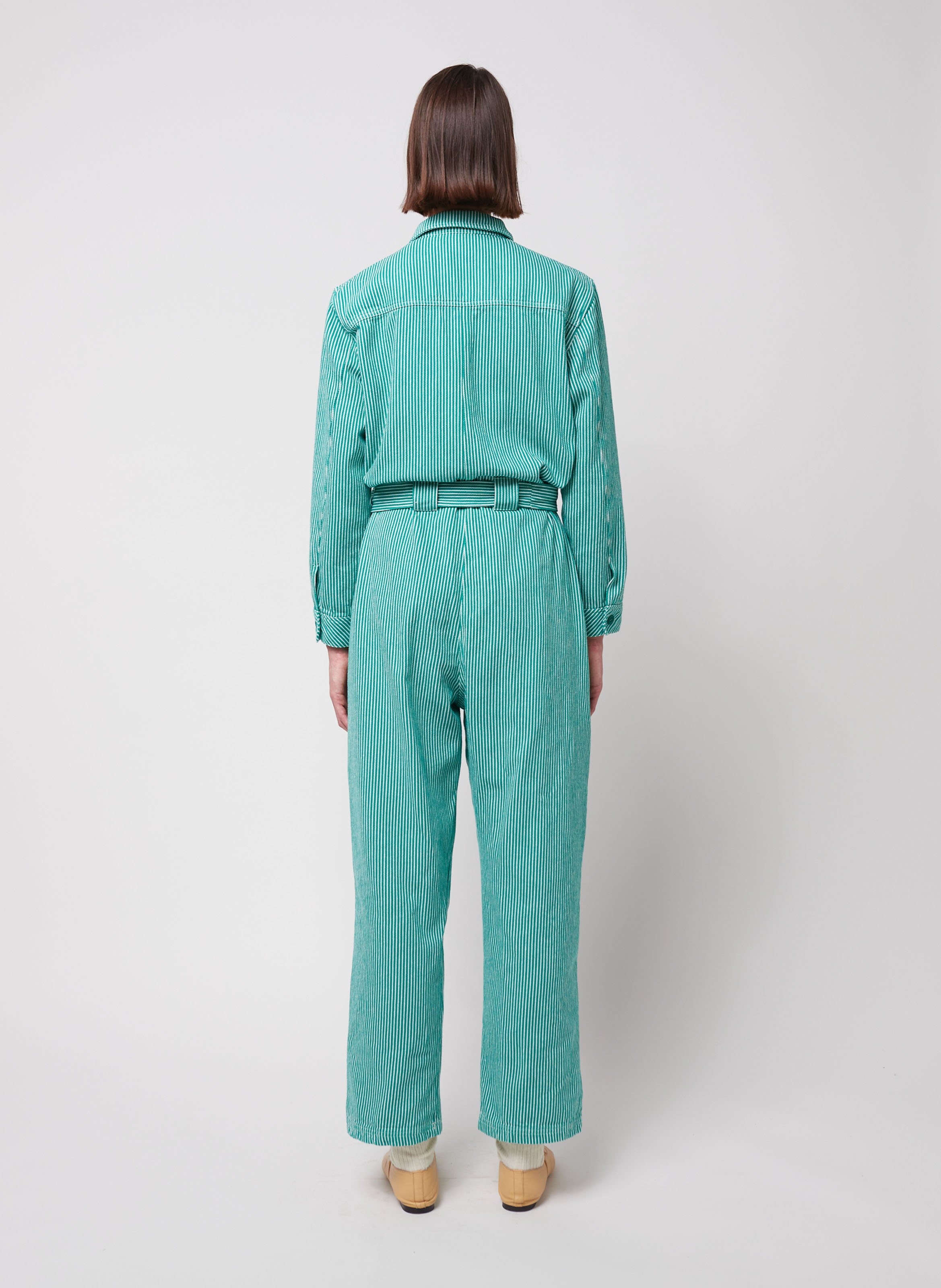 Rechte jumpsuit van gerecycled katoenmengsel BOBO CHOSES Groen