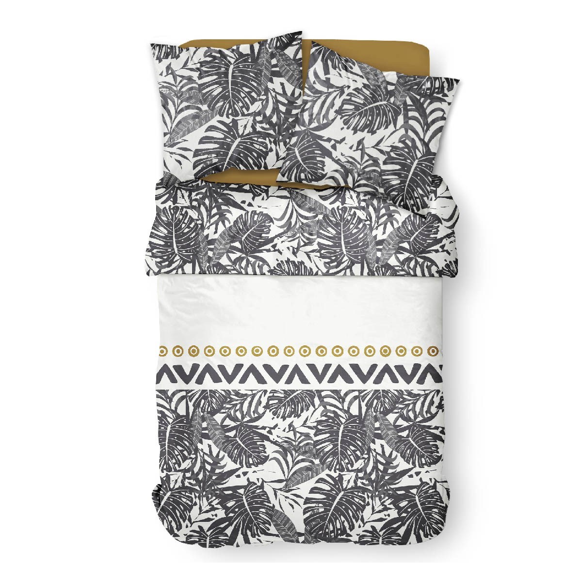 Jungle print cotton bedding set TODAY LINGE DE MAISON White