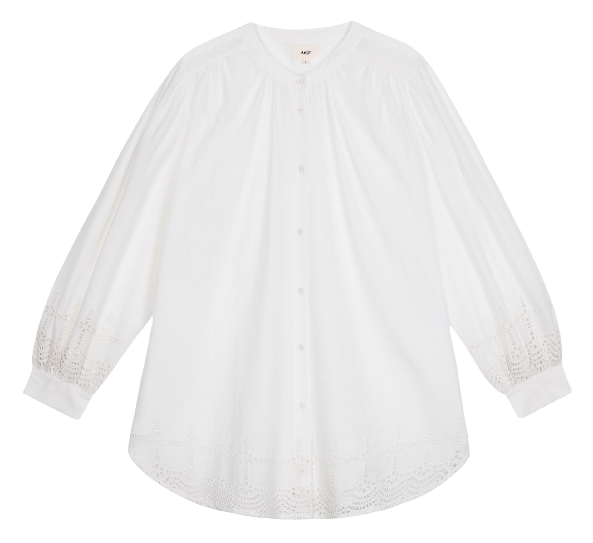 Colonel plain shirt AN'GE White