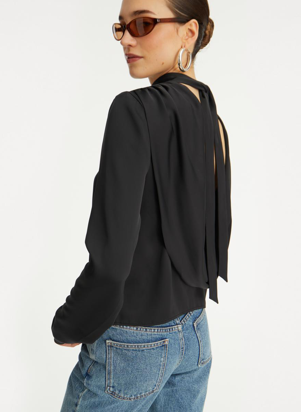 Top col rond  ROTATE Noir