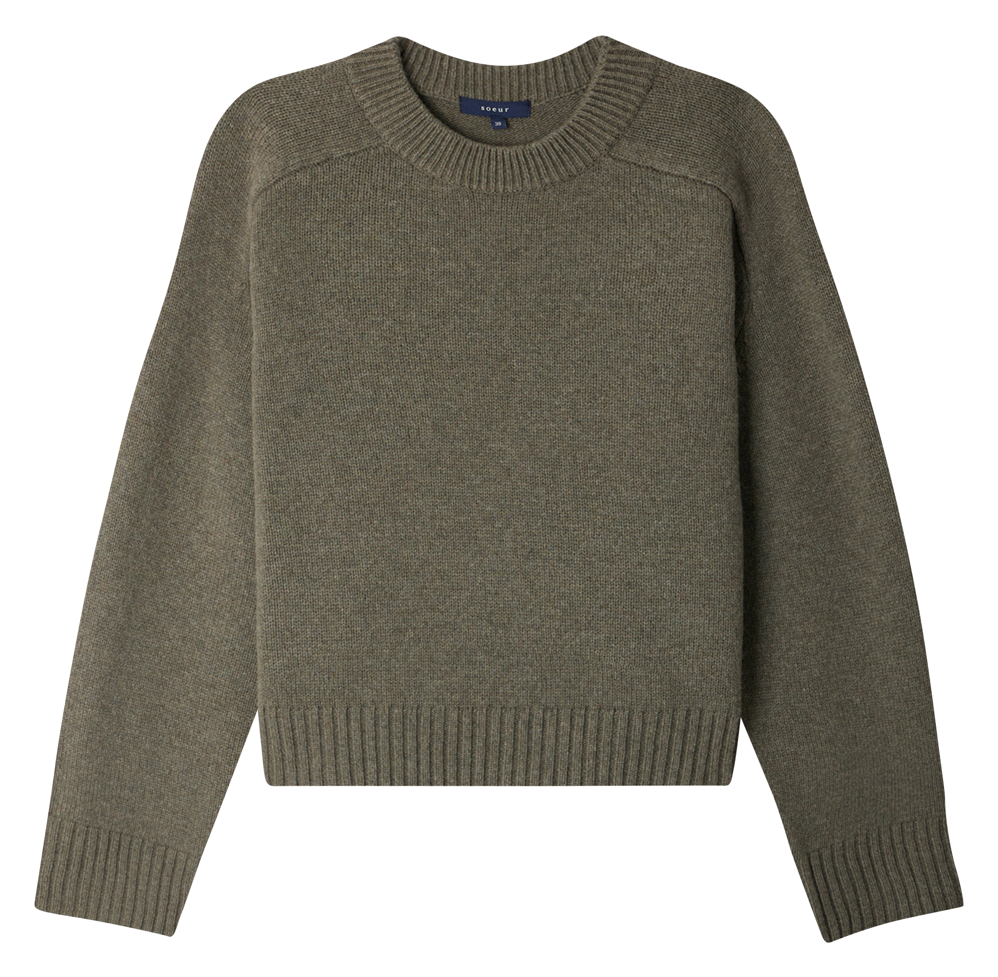 Abidjan wool round-neck sweater SOEUR Grey