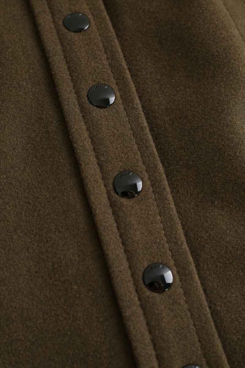 Wool mini skirt SONIA RYKIEL - Seconde Main Khaki