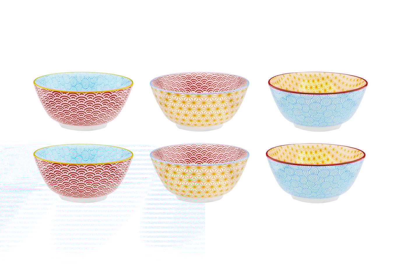 PATTERN - 6-piece bowl set BJORN Blue