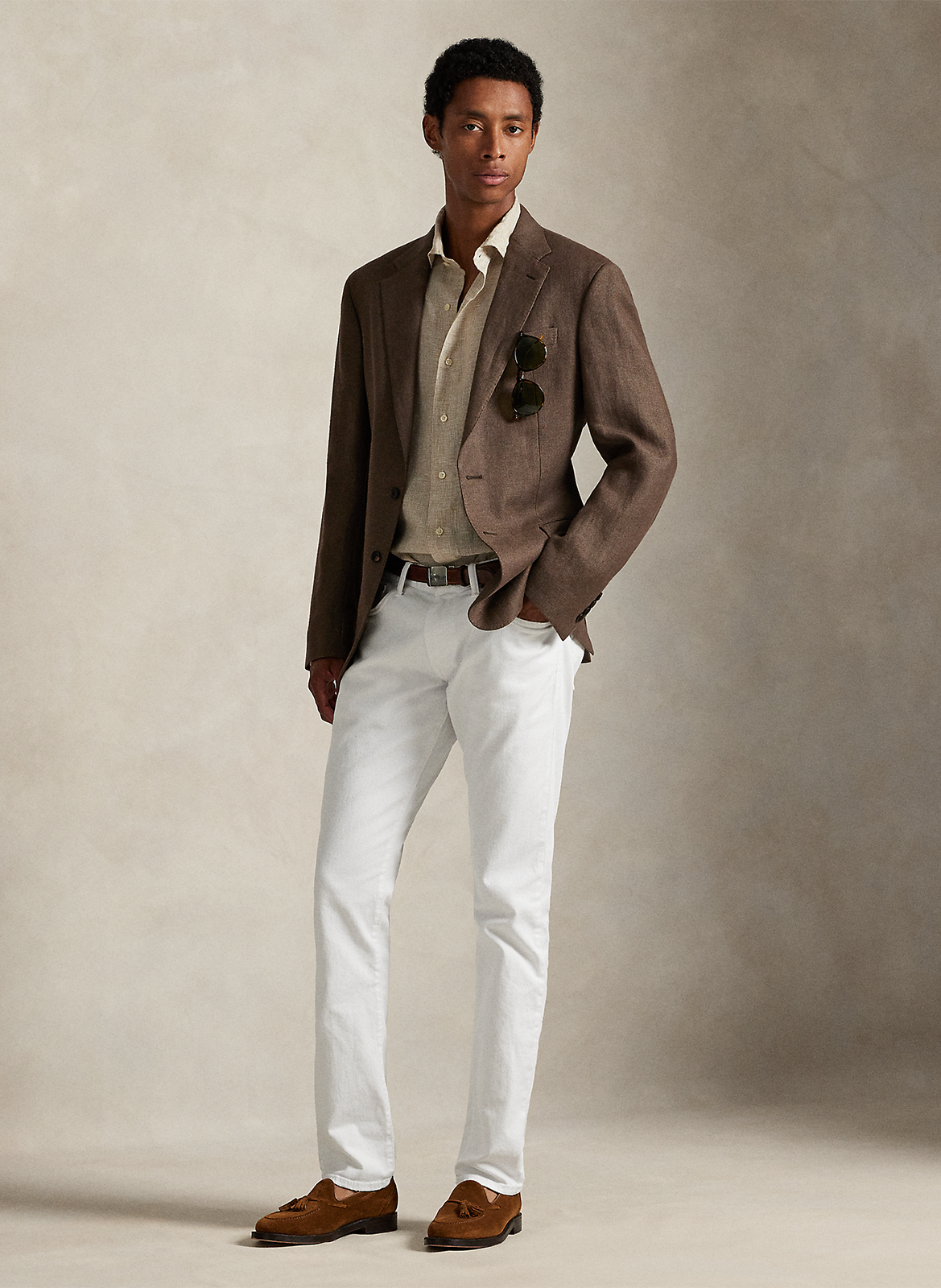 Hemd mit klassischem Kragen aus Leinen POLO RALPH LAUREN Beige