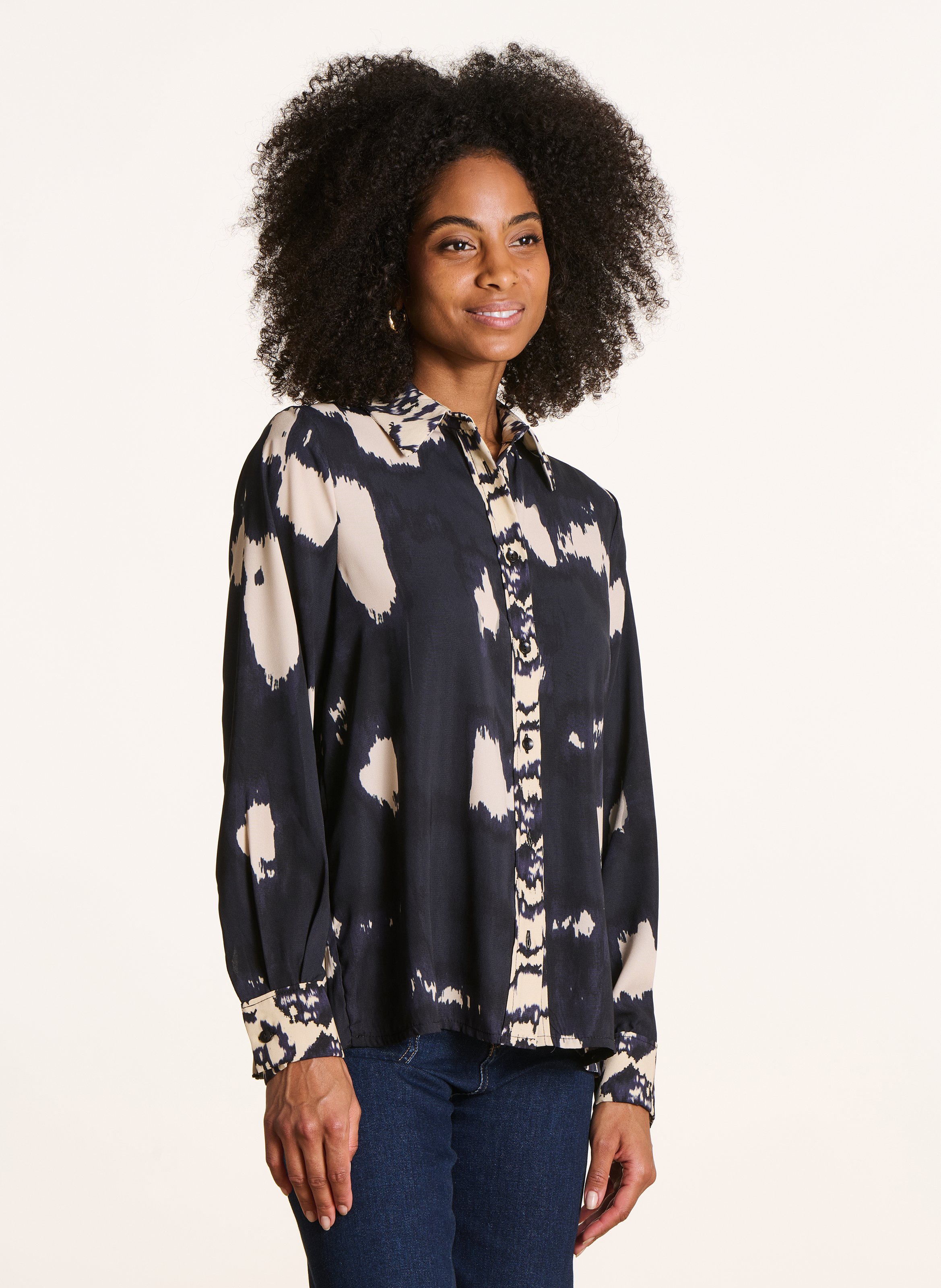 Straight fluid shirt with print LA FEE MARABOUTEE Multicolored