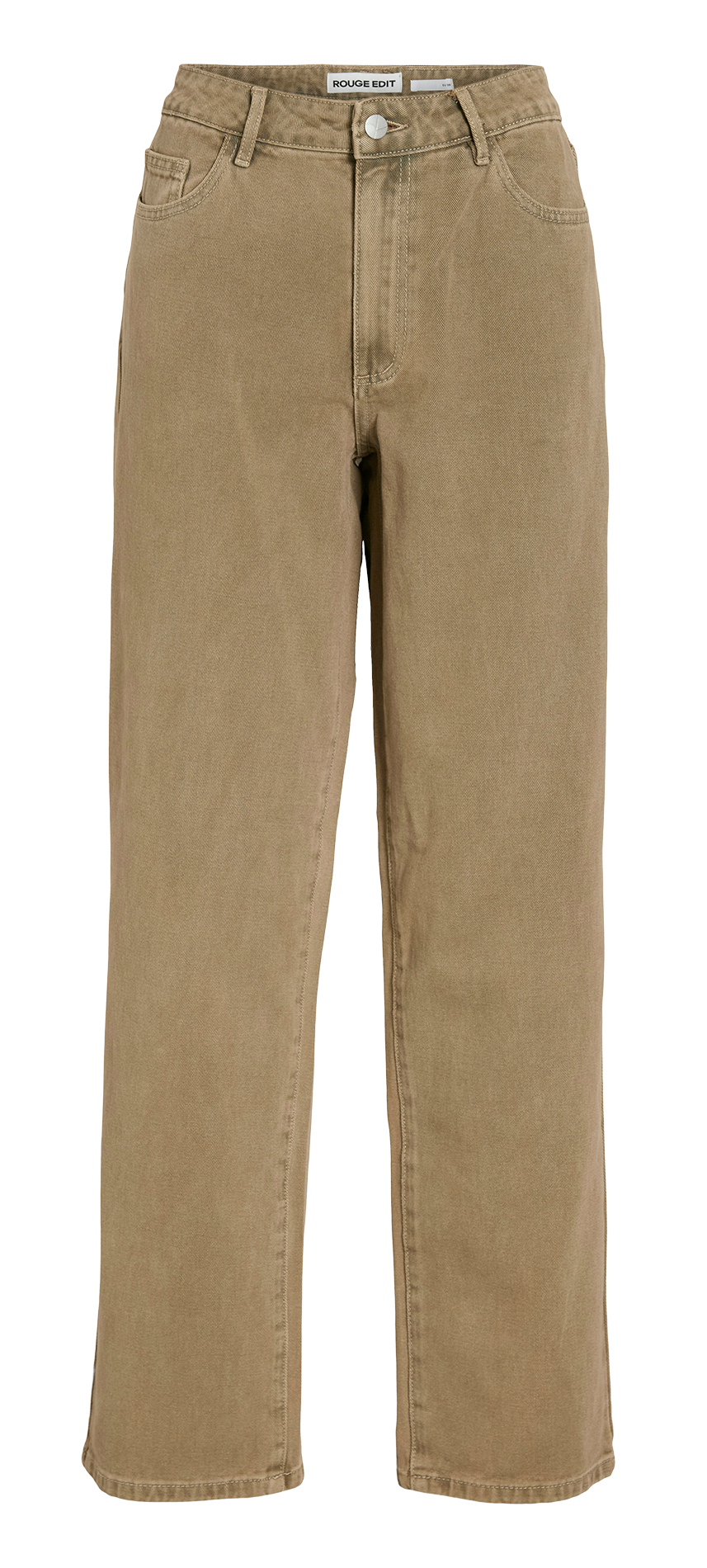 Jean droit en coton ROUGE EDIT Marron