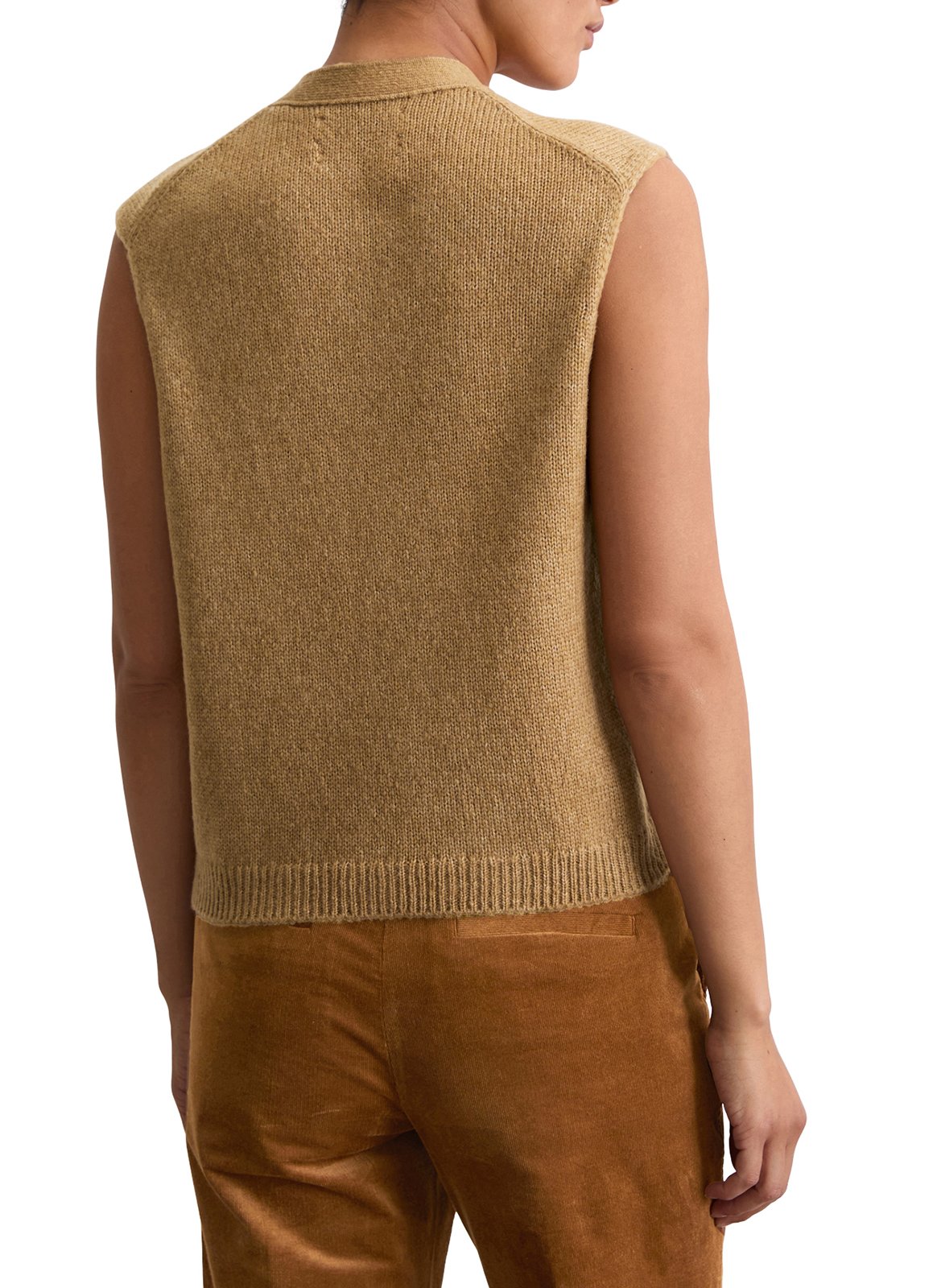 Chaleco sin mangas de lana mezclada uni MARC O'POLO Beige