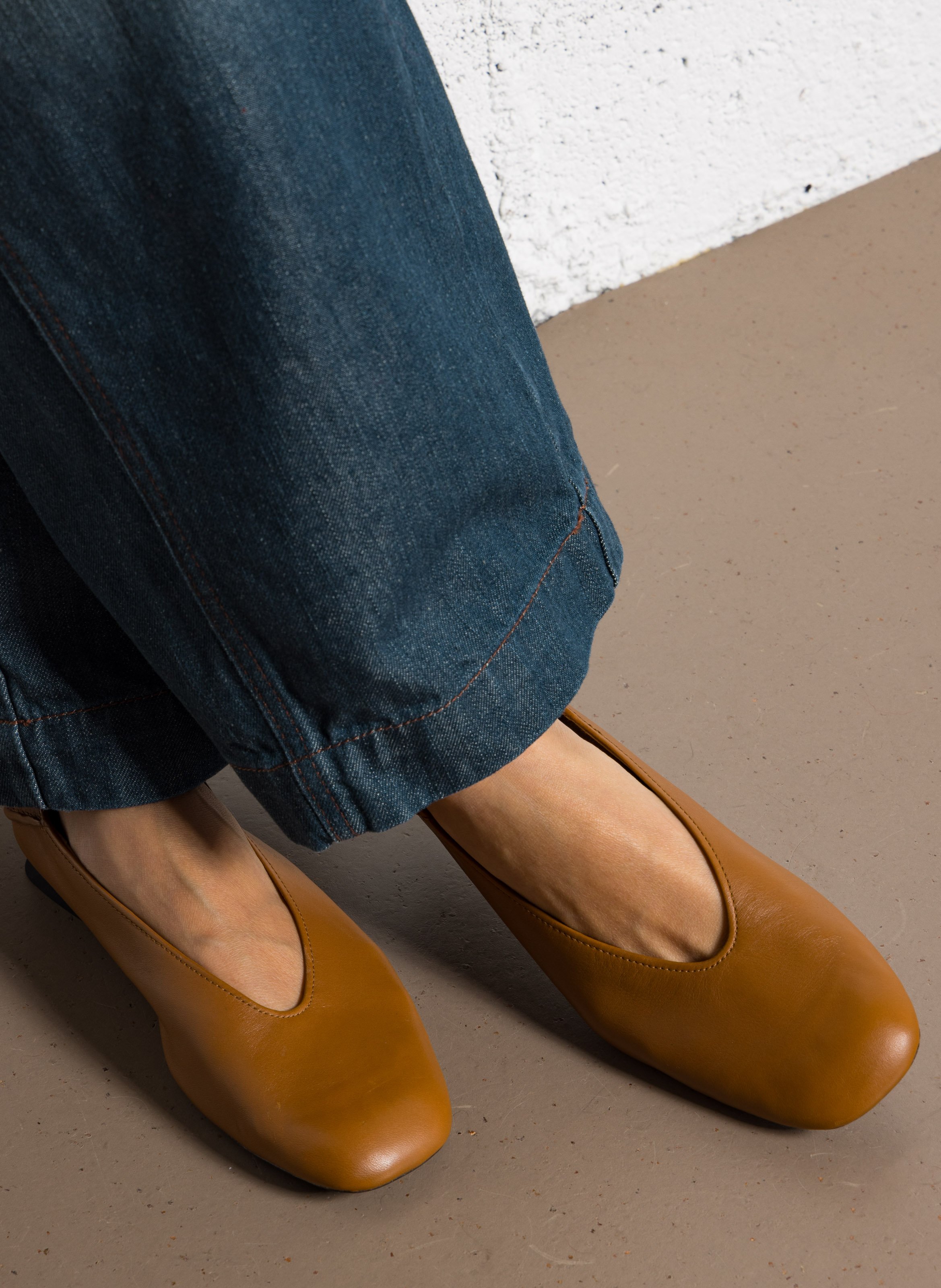 Ballerines en cuir CAMPER Marron