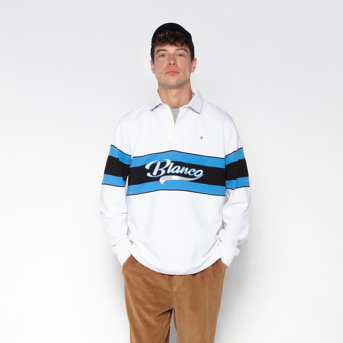 Long-sleeved rugby polo SERGE BLANCO White