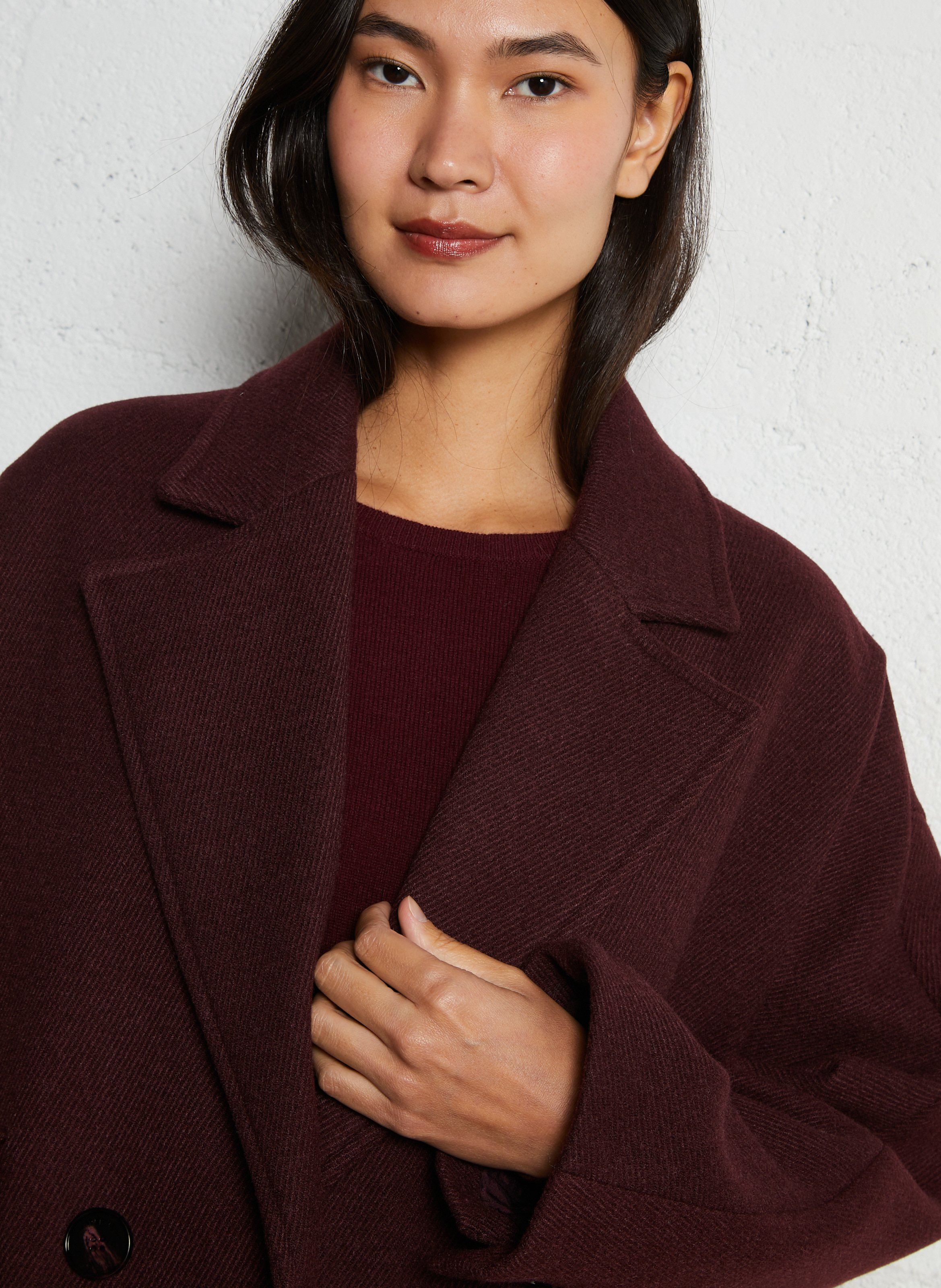 Manteau col tailleur  IMPERIAL Rouge