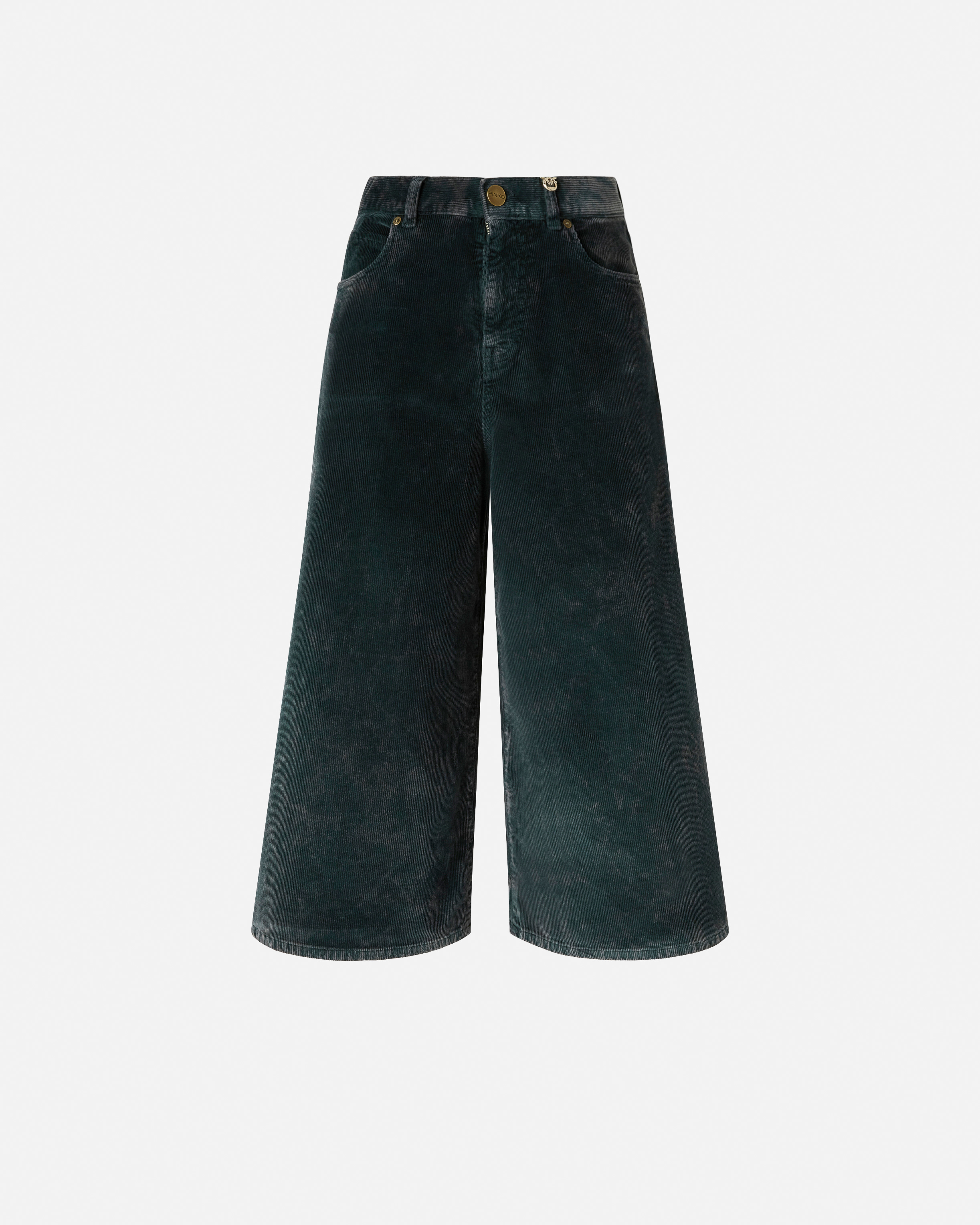 Long corduroy Bermuda shorts PINKO Green