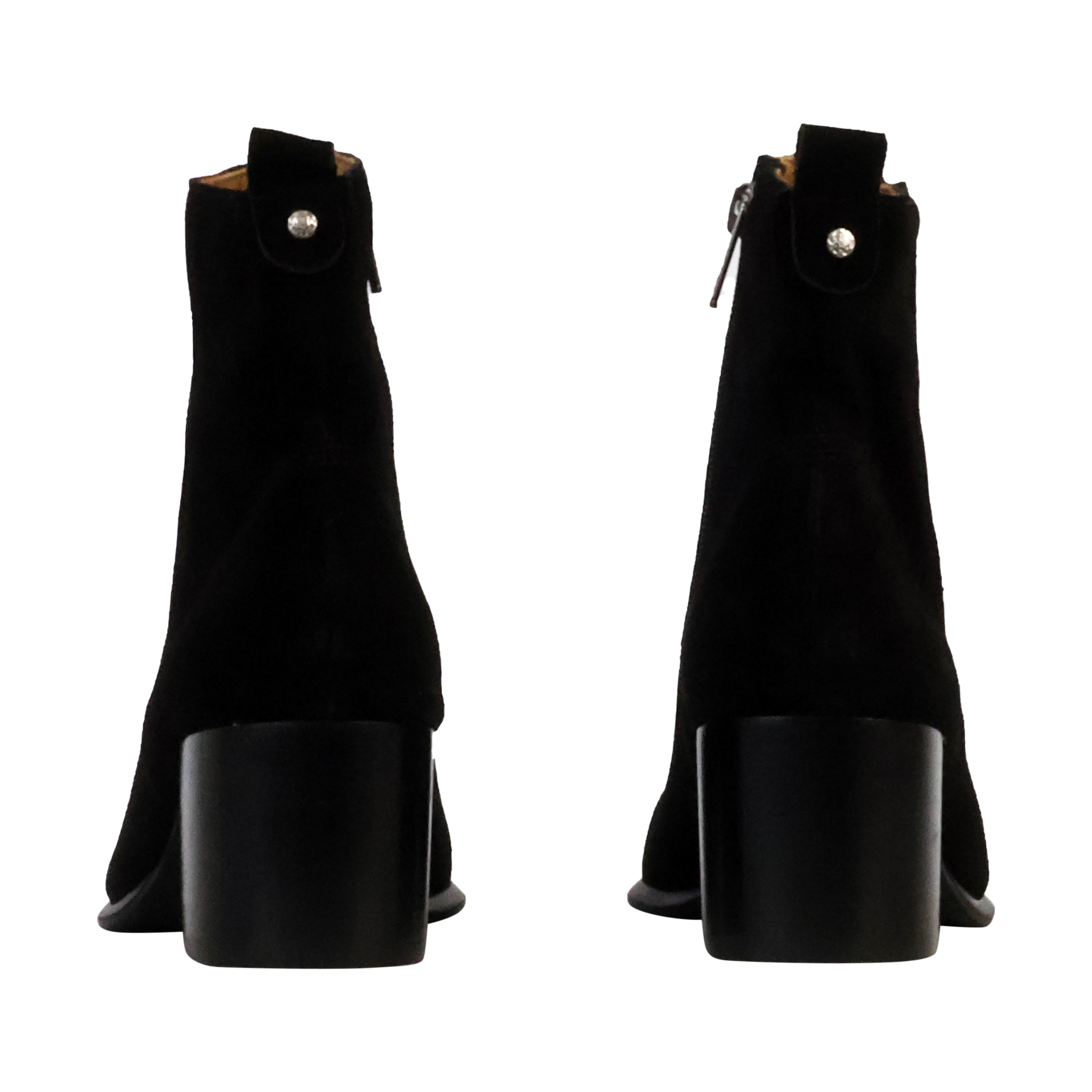 Aurelie leather heeled ankle boots Black