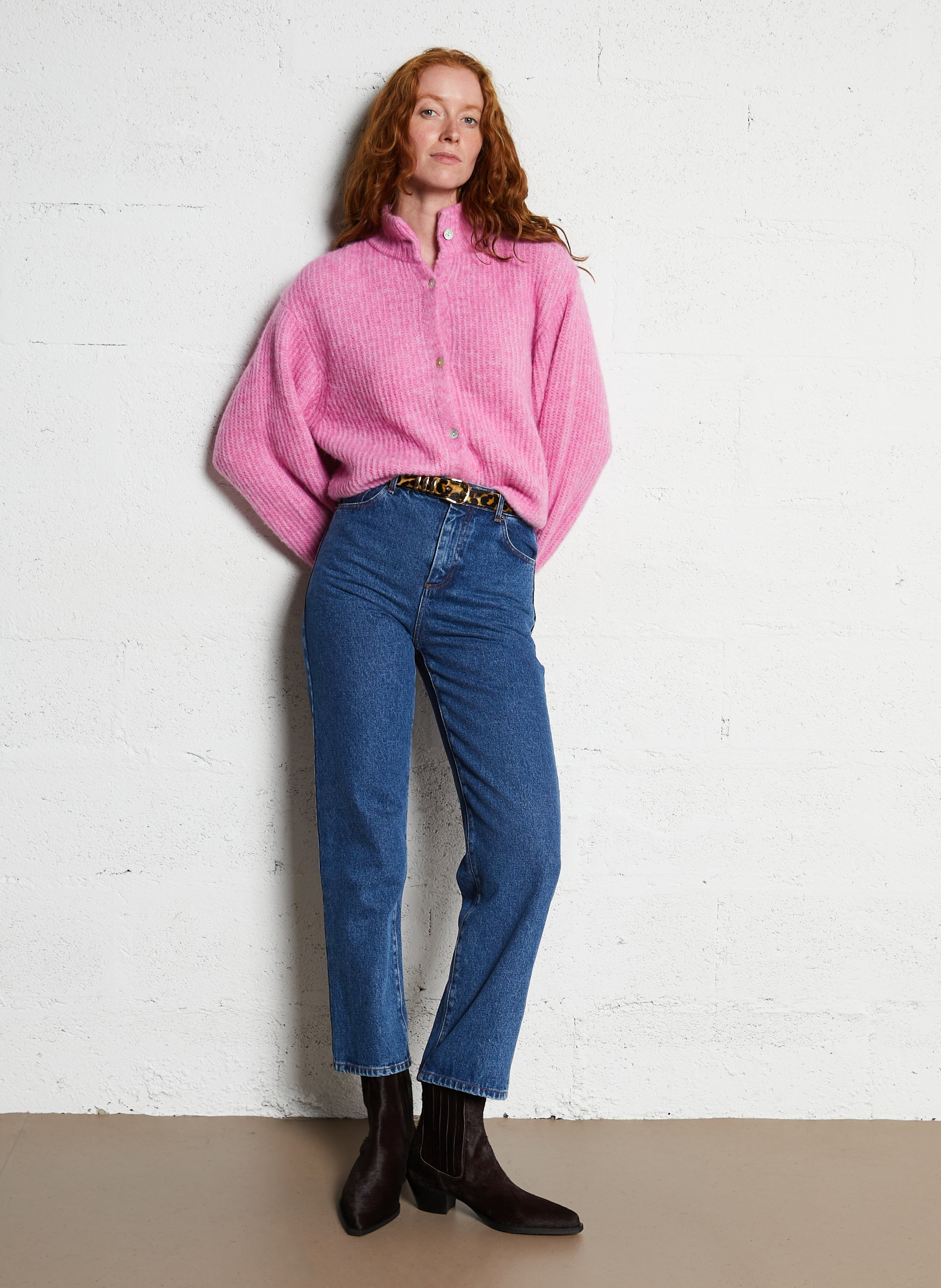 Armband aus Leder in Leoparden-Optik HERBERT FRERE SOEUR Schwarz