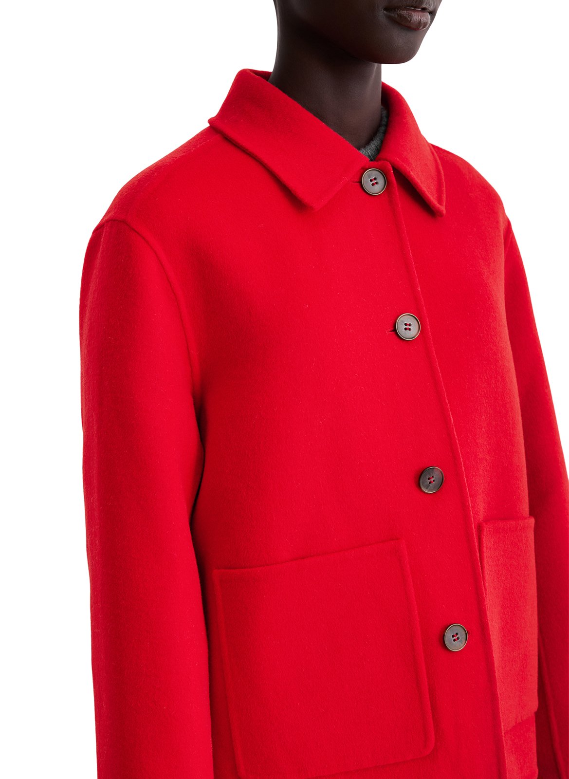 Veste col classique en laine mélangée MARC O&#039;POLO Rouge