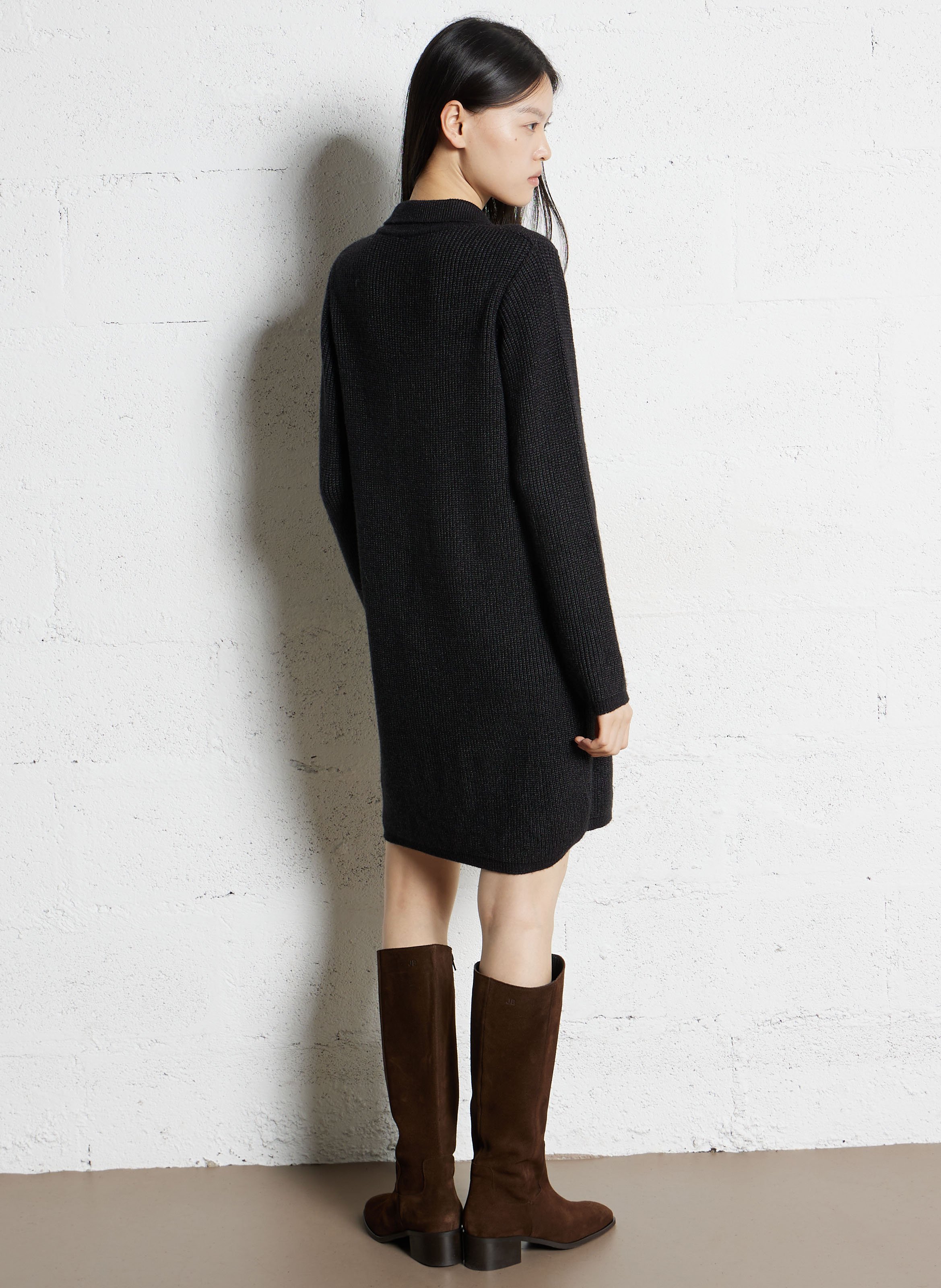 Vestito corto in maglia lavorata a maglia I CODE Grigio