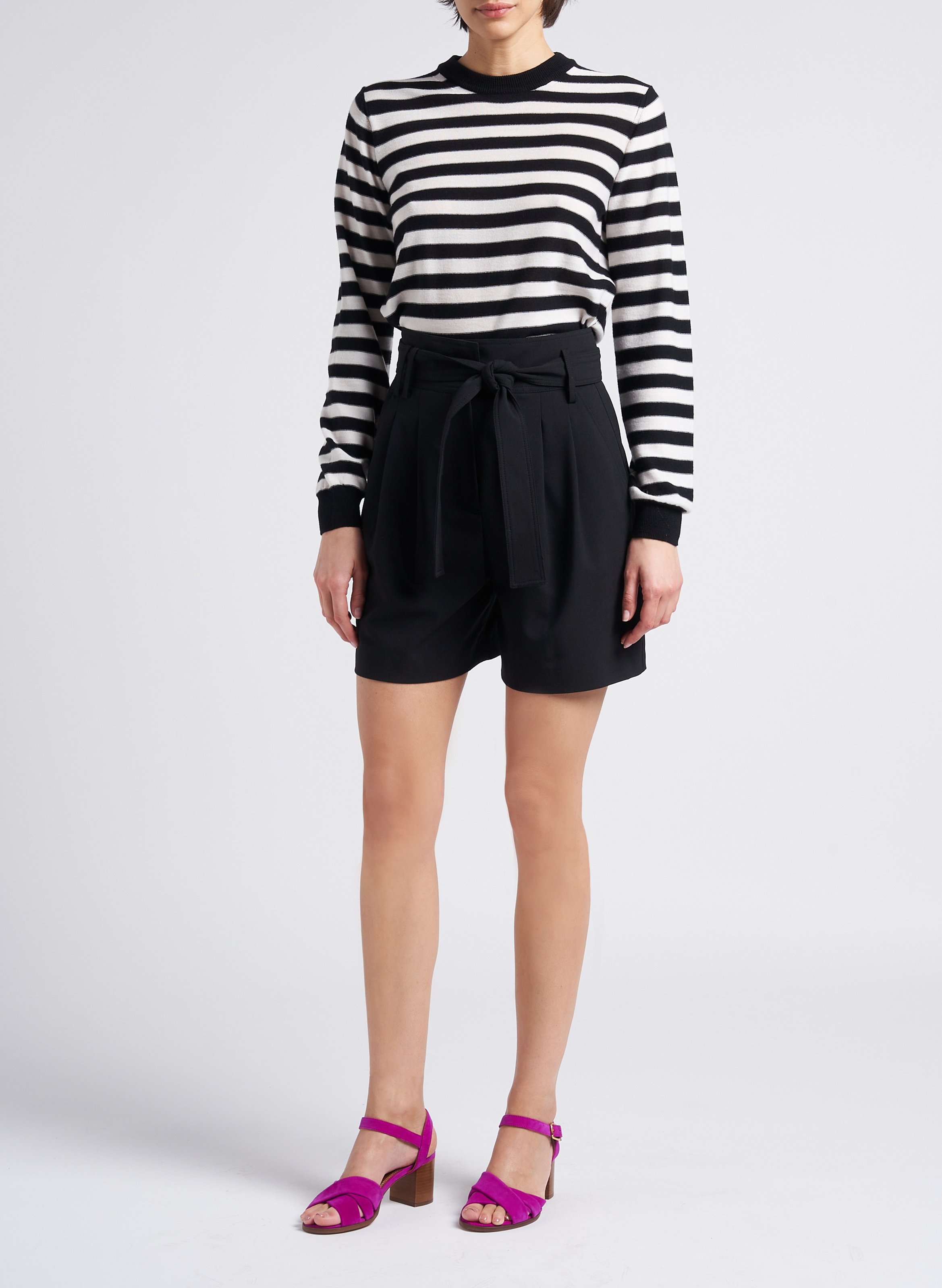 Dünner gestreifter Pullover aus Merinowolle mit Rundhalsausschnitt SONIA RYKIEL Gestreift