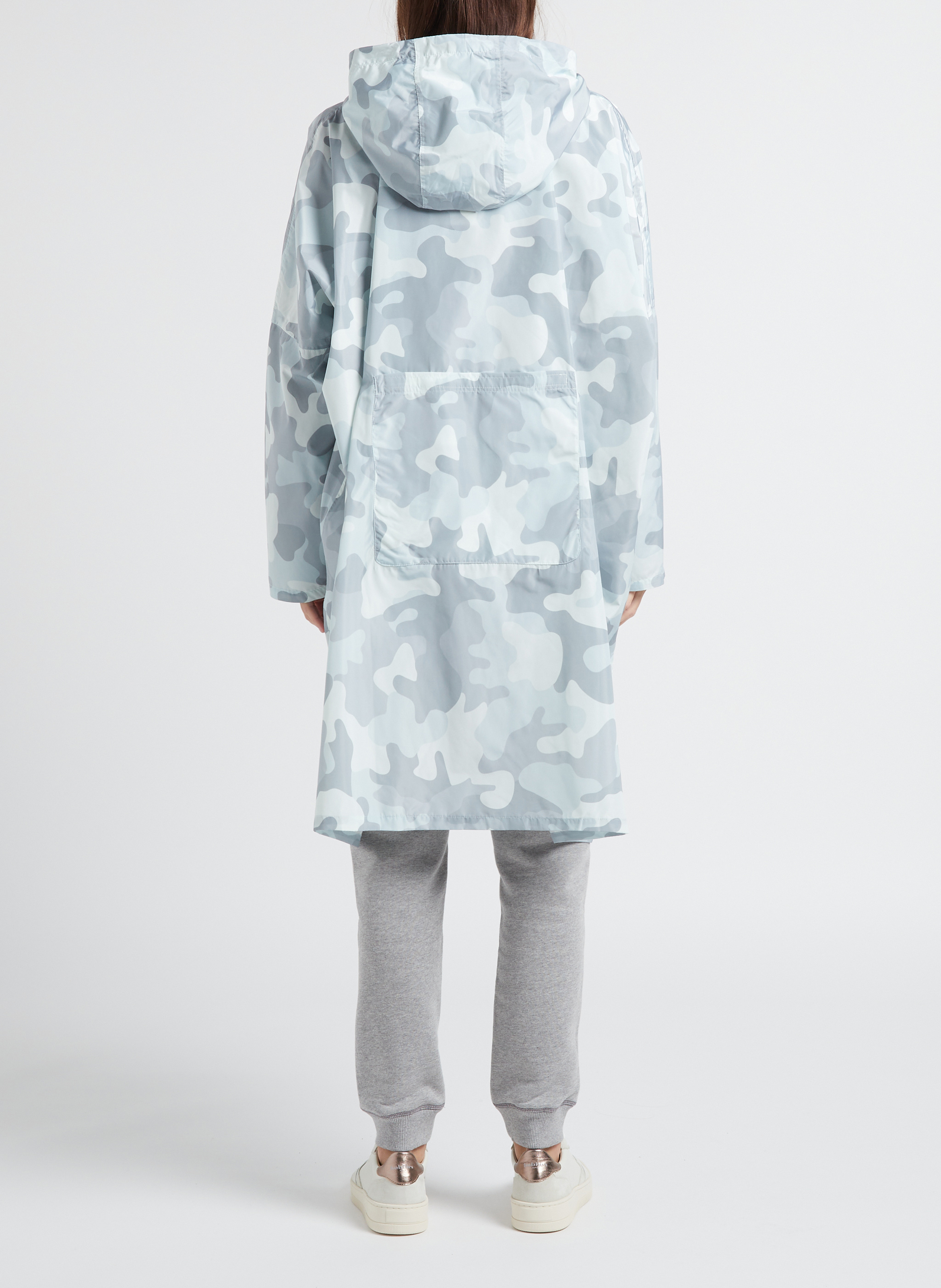 Coupe-vent imprimé à capuche  SERAPHINE Gris