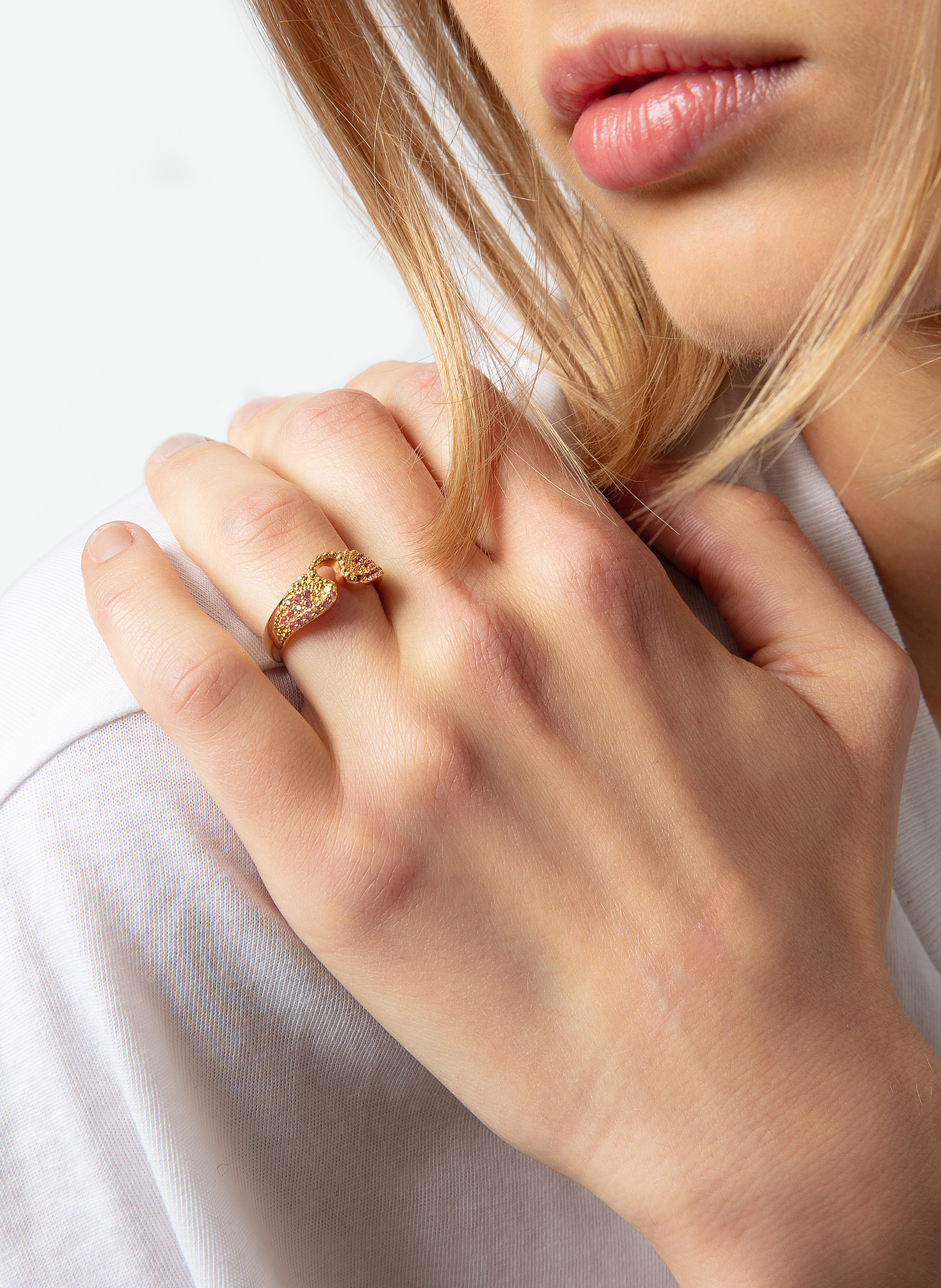 Versilberter Ring ZADIG&VOLTAIRE Gelb