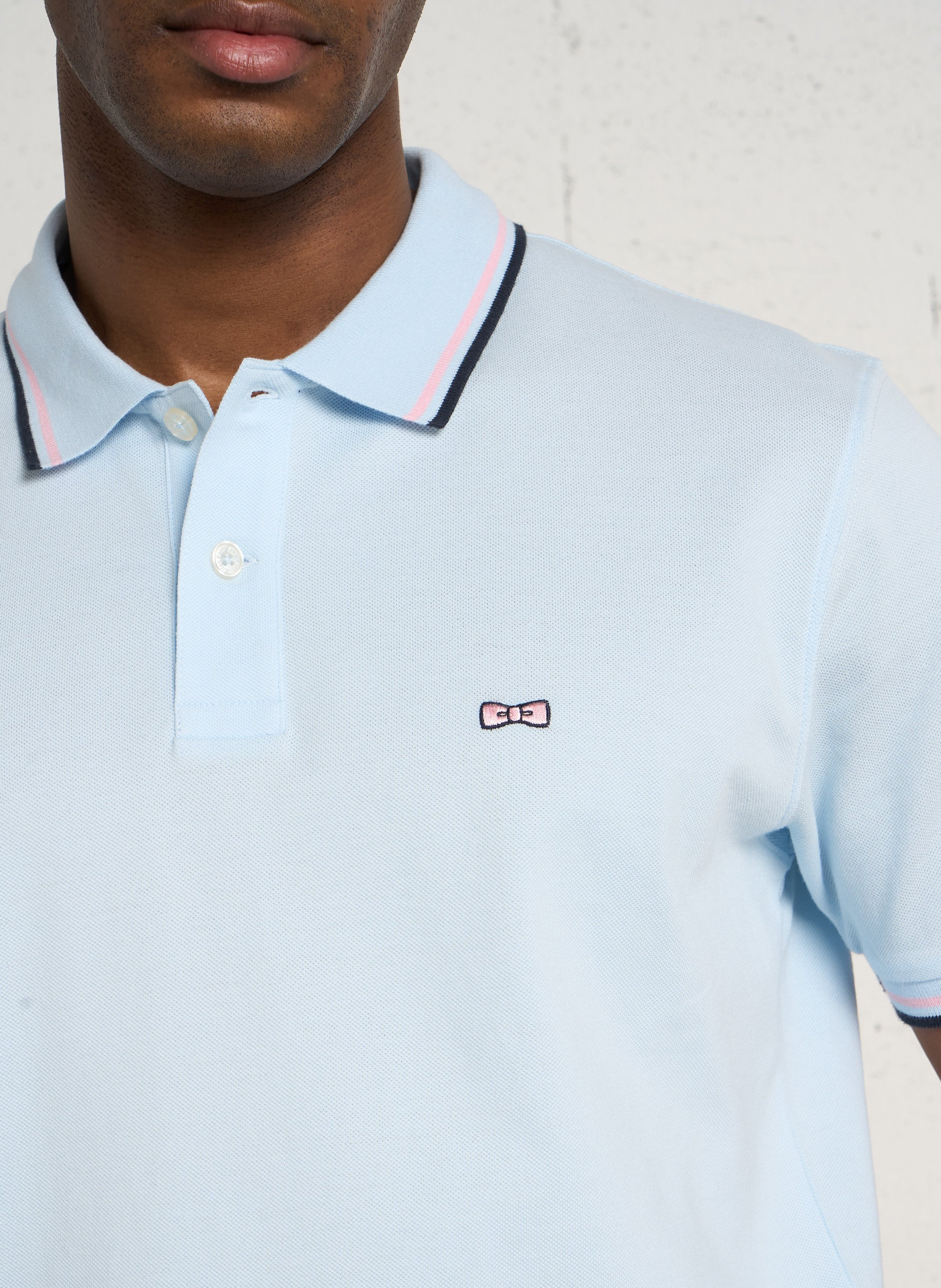 Gerade geschnittenes Poloshirt aus Baumwolle EDEN PARK Blau