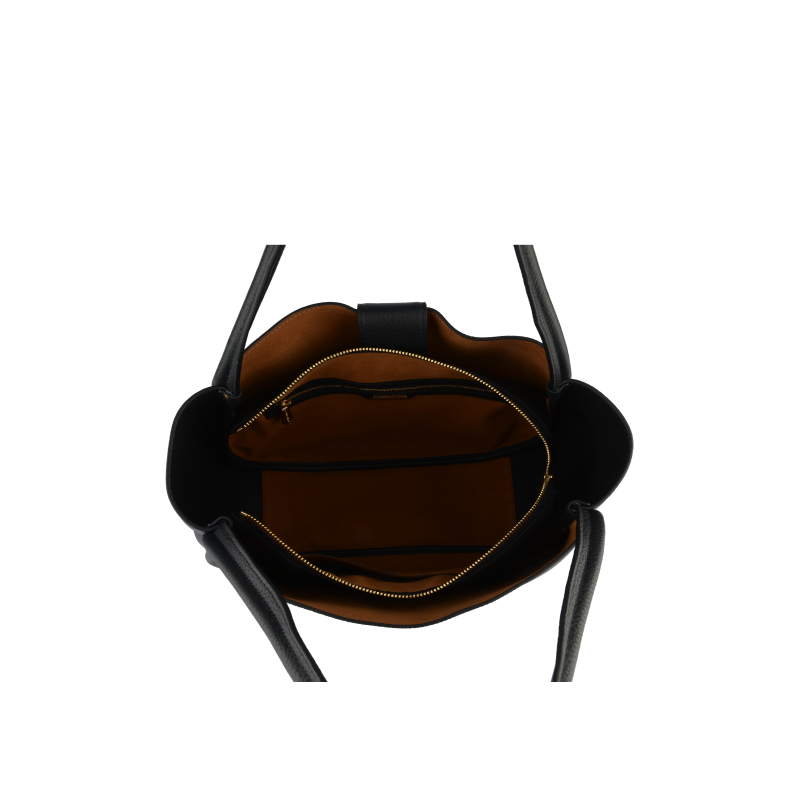 Calfskin leather shoulder bag Blue