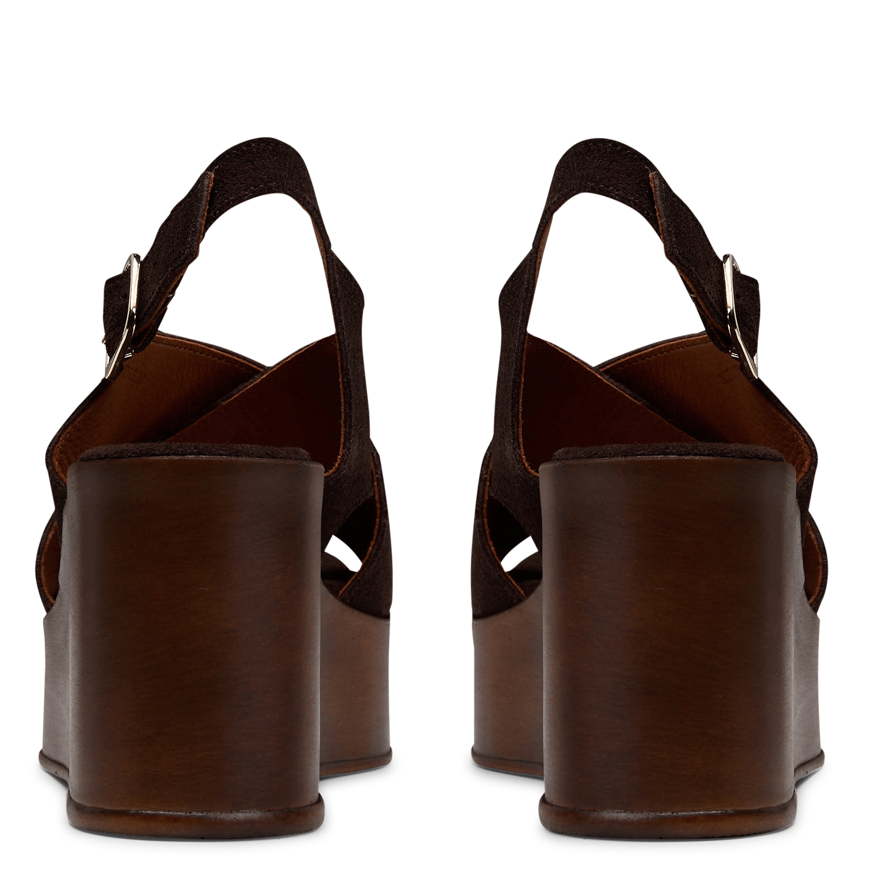 Fabia leather wedge sandals MELLOW YELLOW Brown