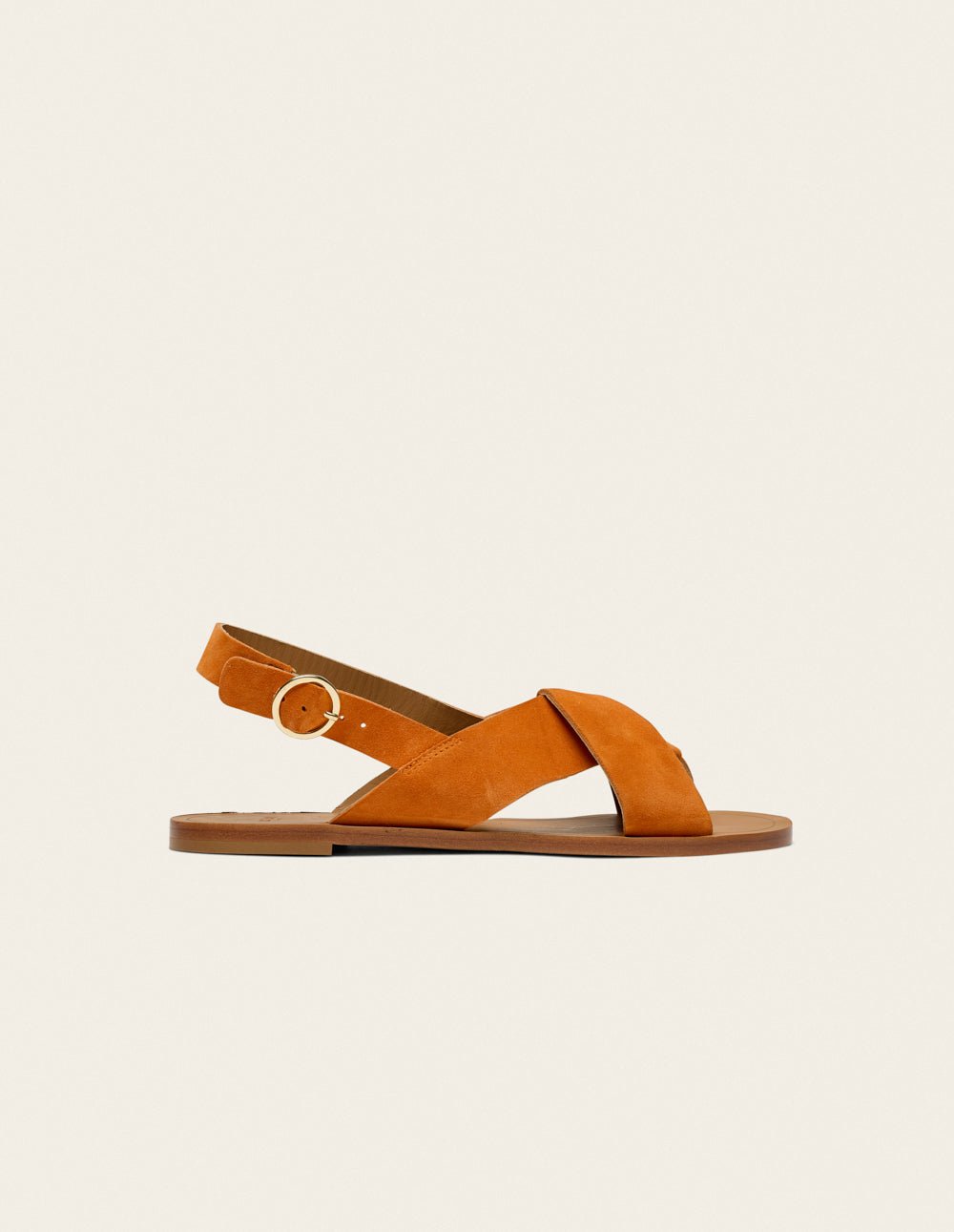 Faux leather sandals ODAJE Orange