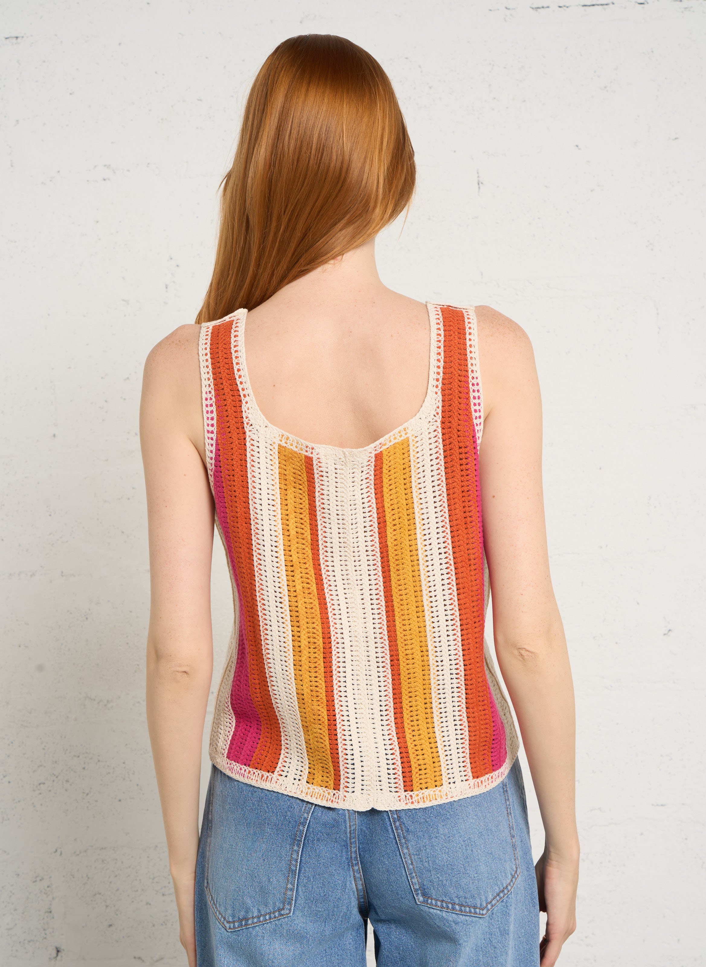 Top oversize col rond en coton mélangé LA PETITE ETOILE Multicolore