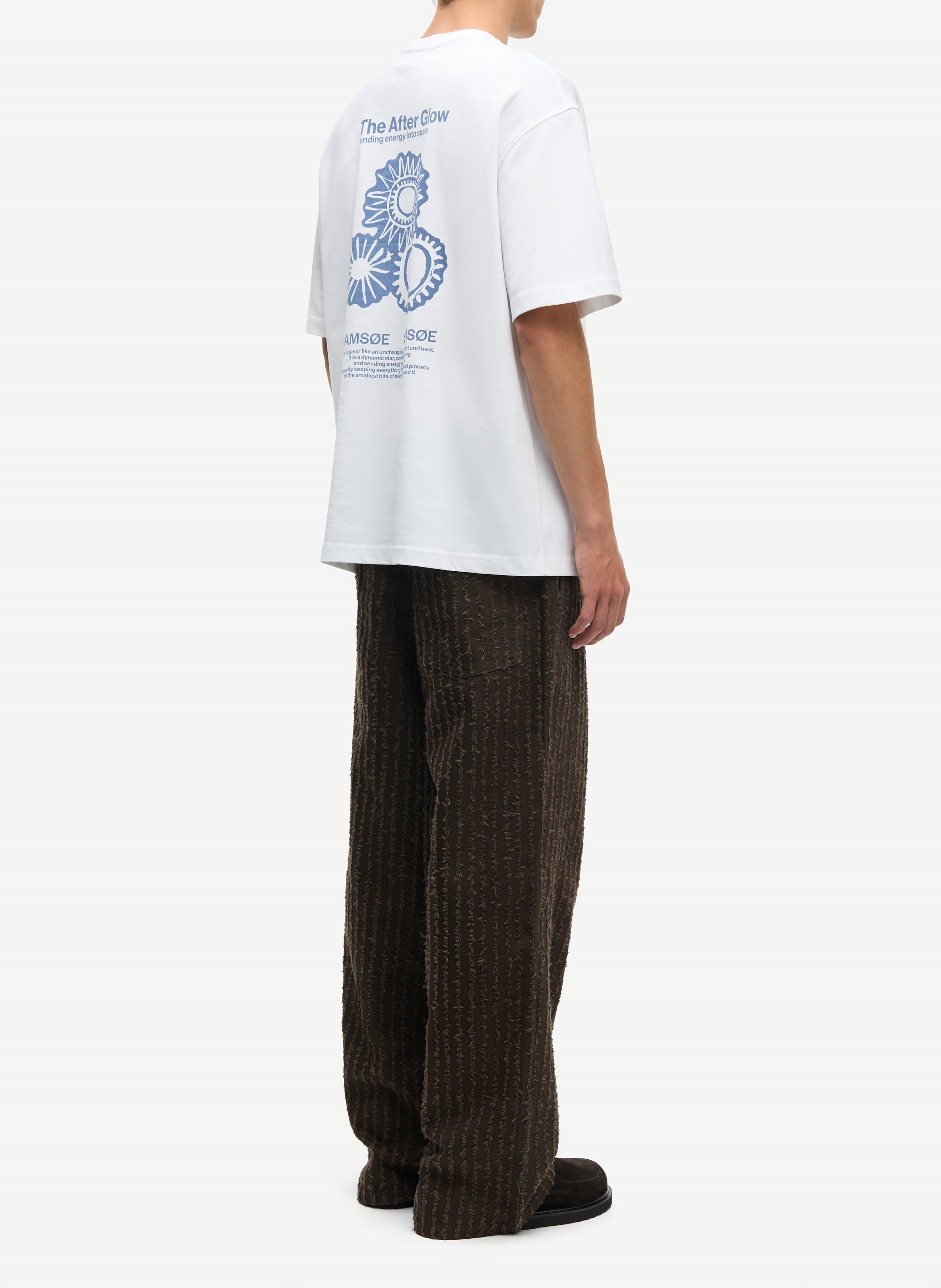Oversized round neck organic cotton t-shirt SAMSOE SAMSOE Black