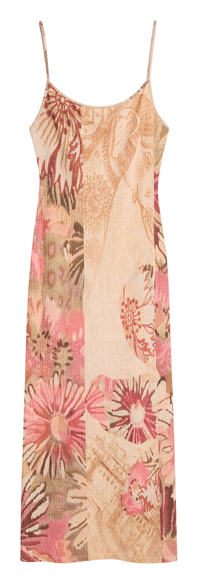 Robe midi imprimée DESIGUAL Blanc