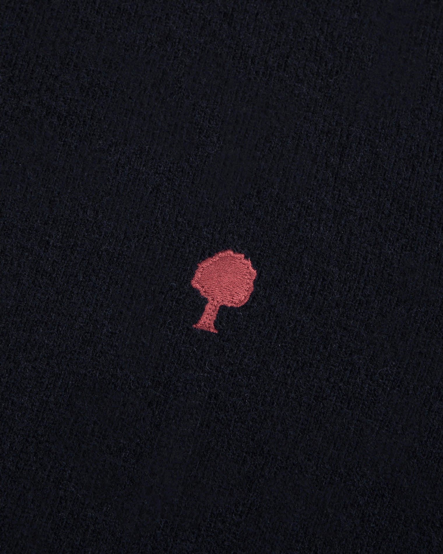 Pull col rond droit en laine mélangée FAGUO Bleu
