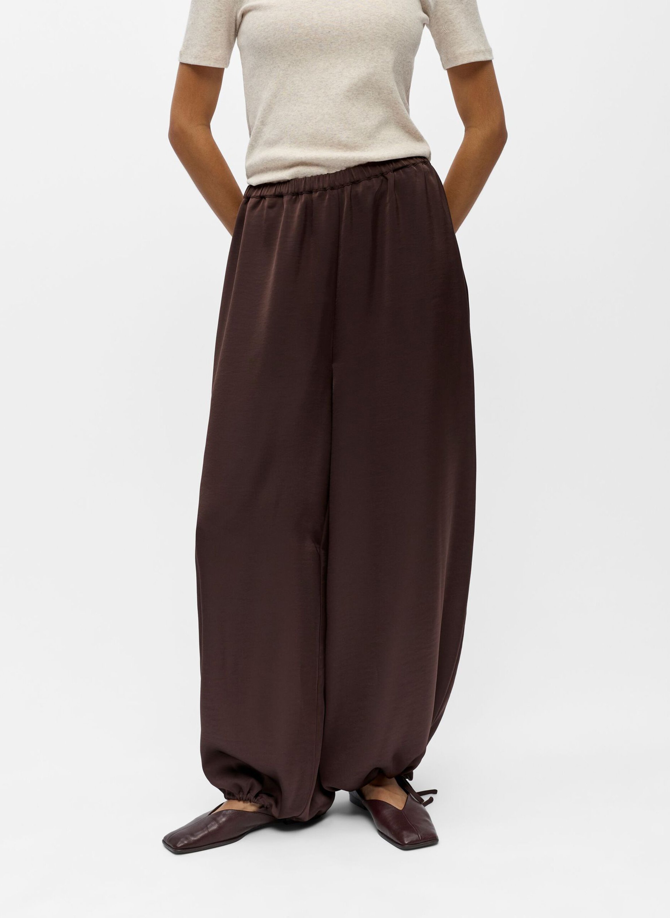 Wijde broek OBJECT Bruin