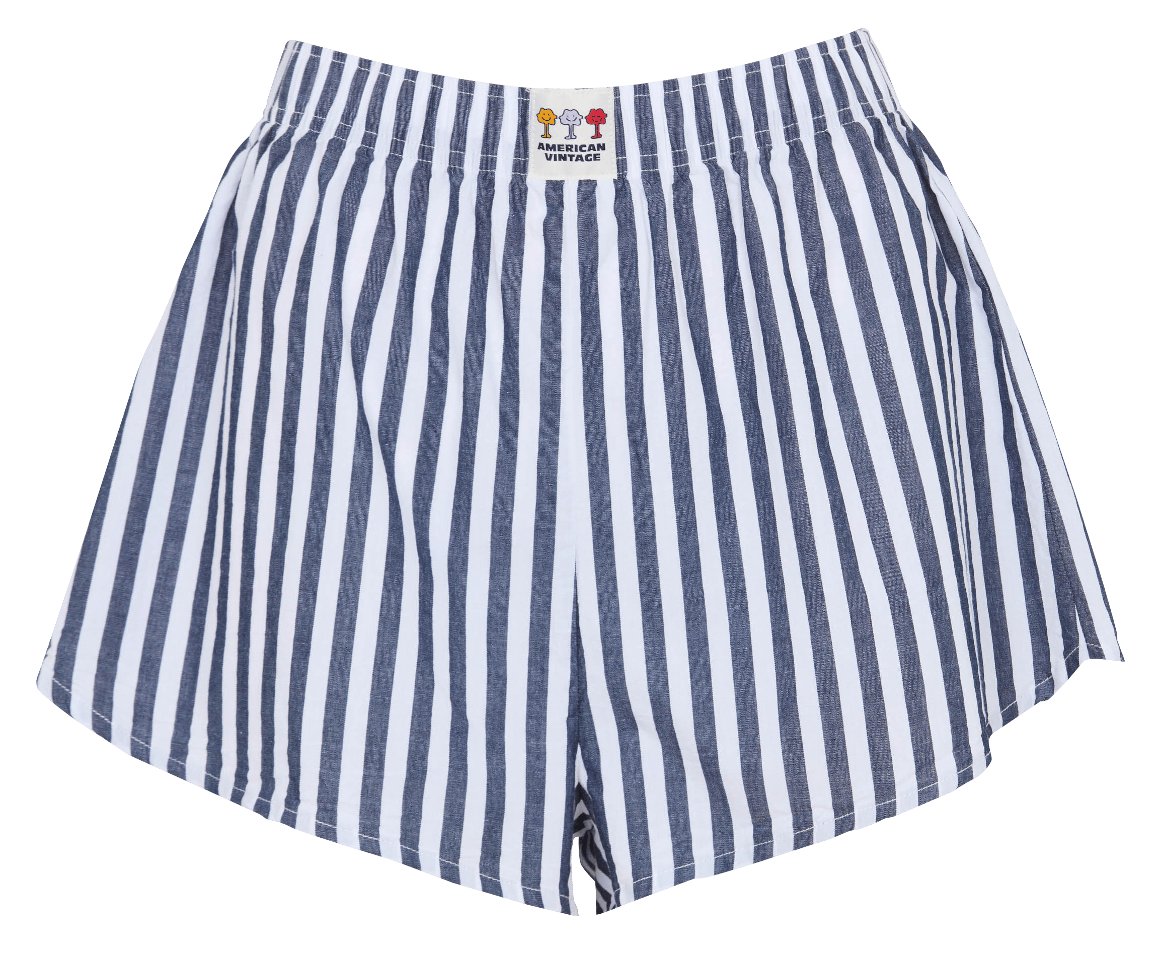 Short large rayé en coton AMERICAN VINTAGE Blanc