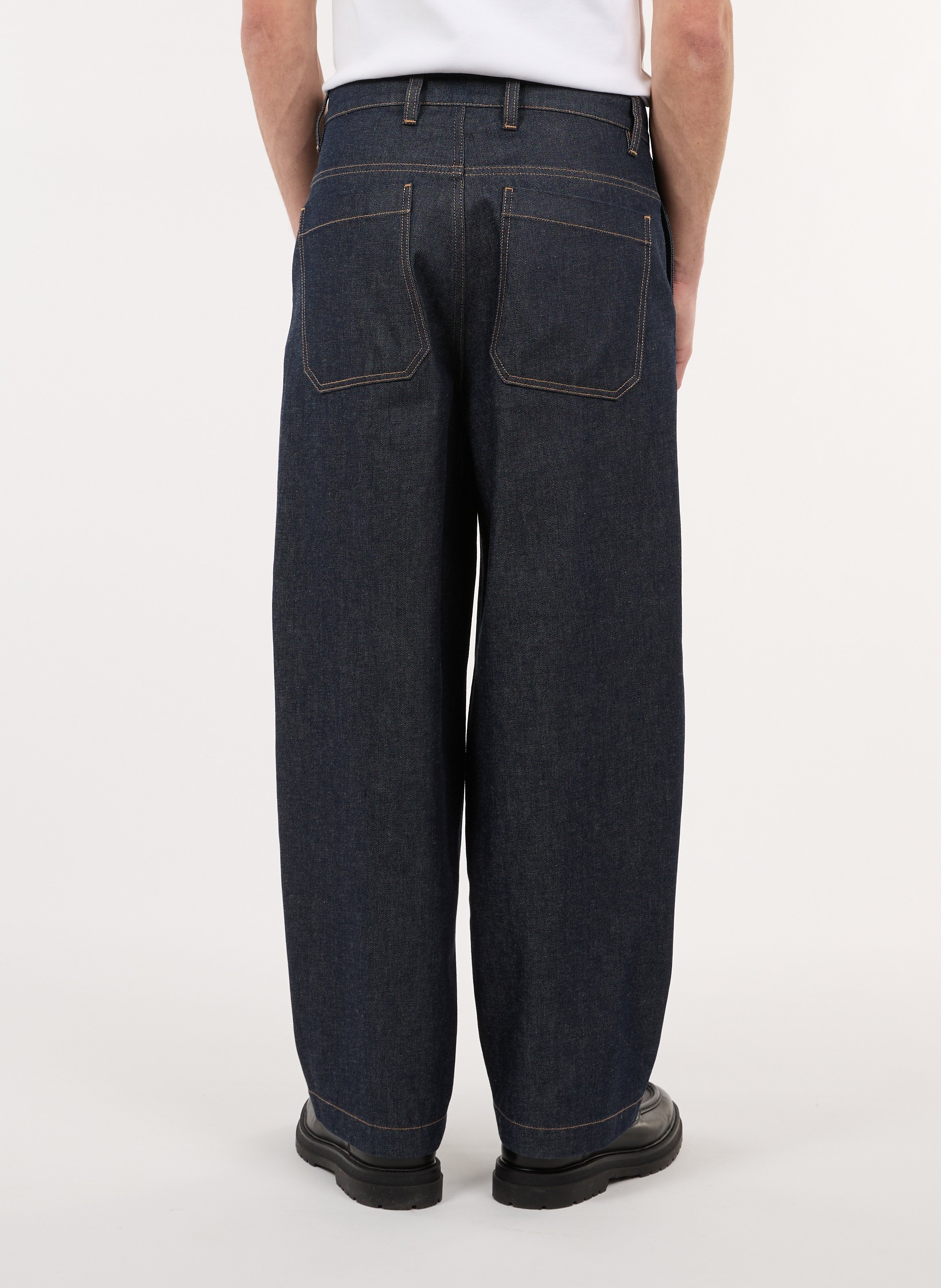 Csally - Gerade geschnittene Baumwollhose SAISON 1865 Blau
