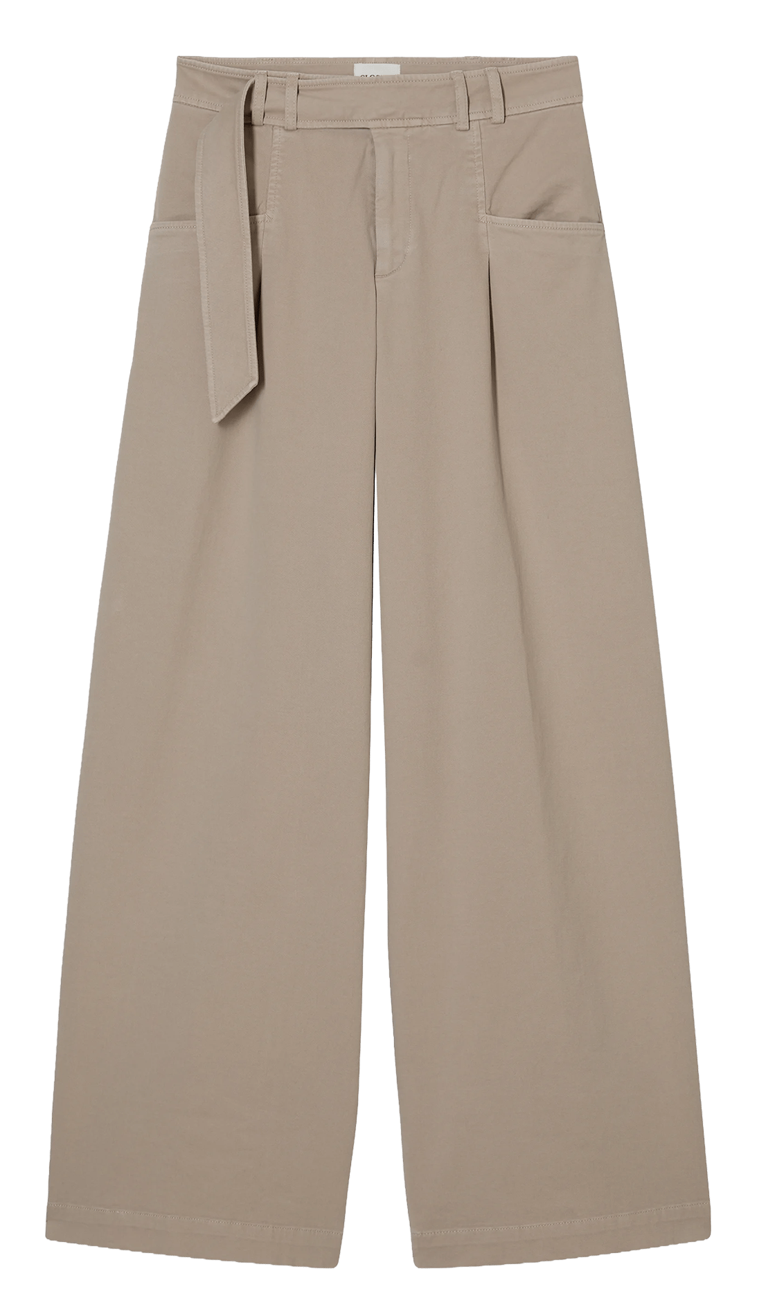 Pantalon large en coton bio mélangé CLOSED Beige