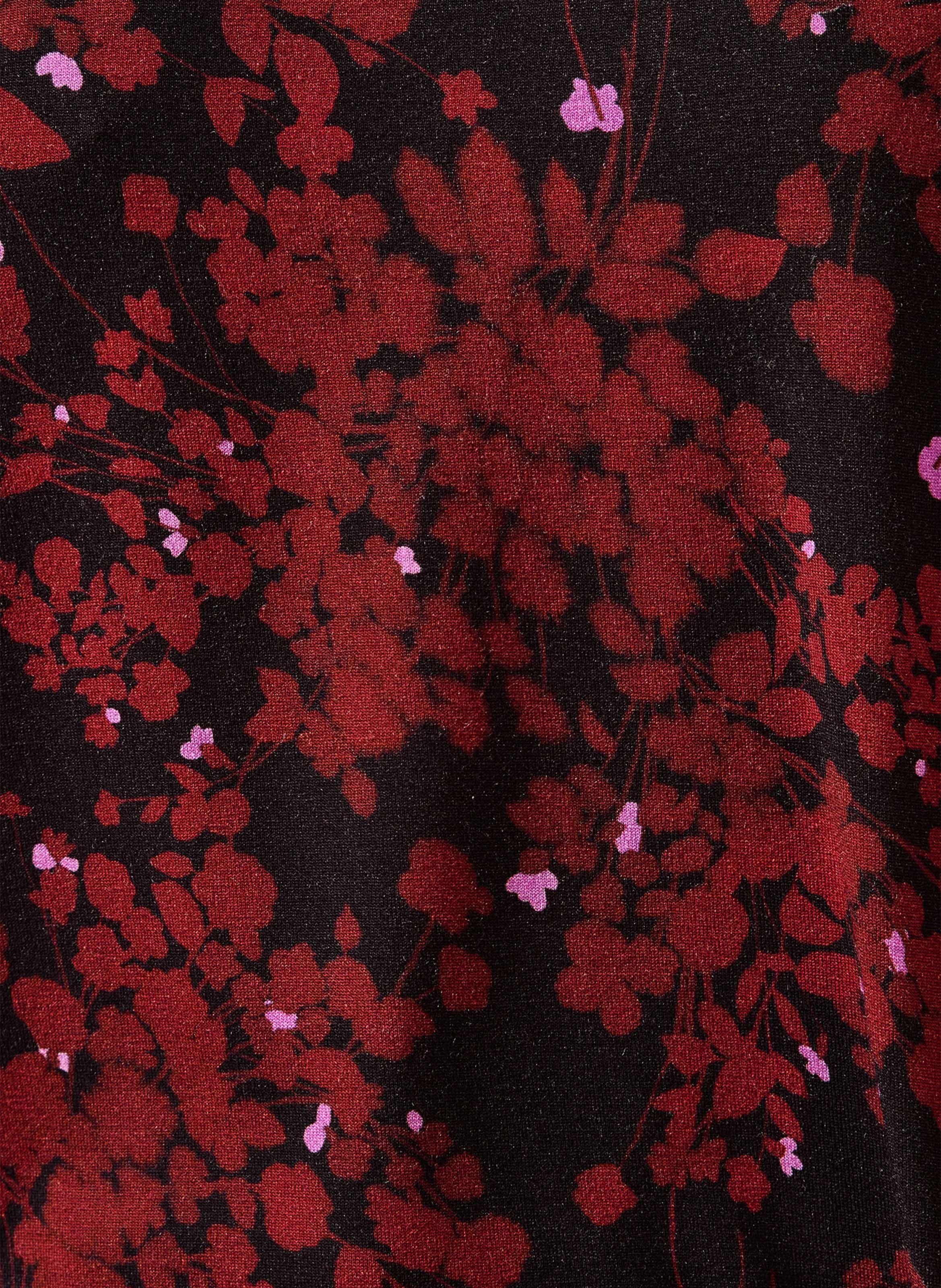 Bedrukt T-shirt met strikje LA FEE MARABOUTEE Bruin