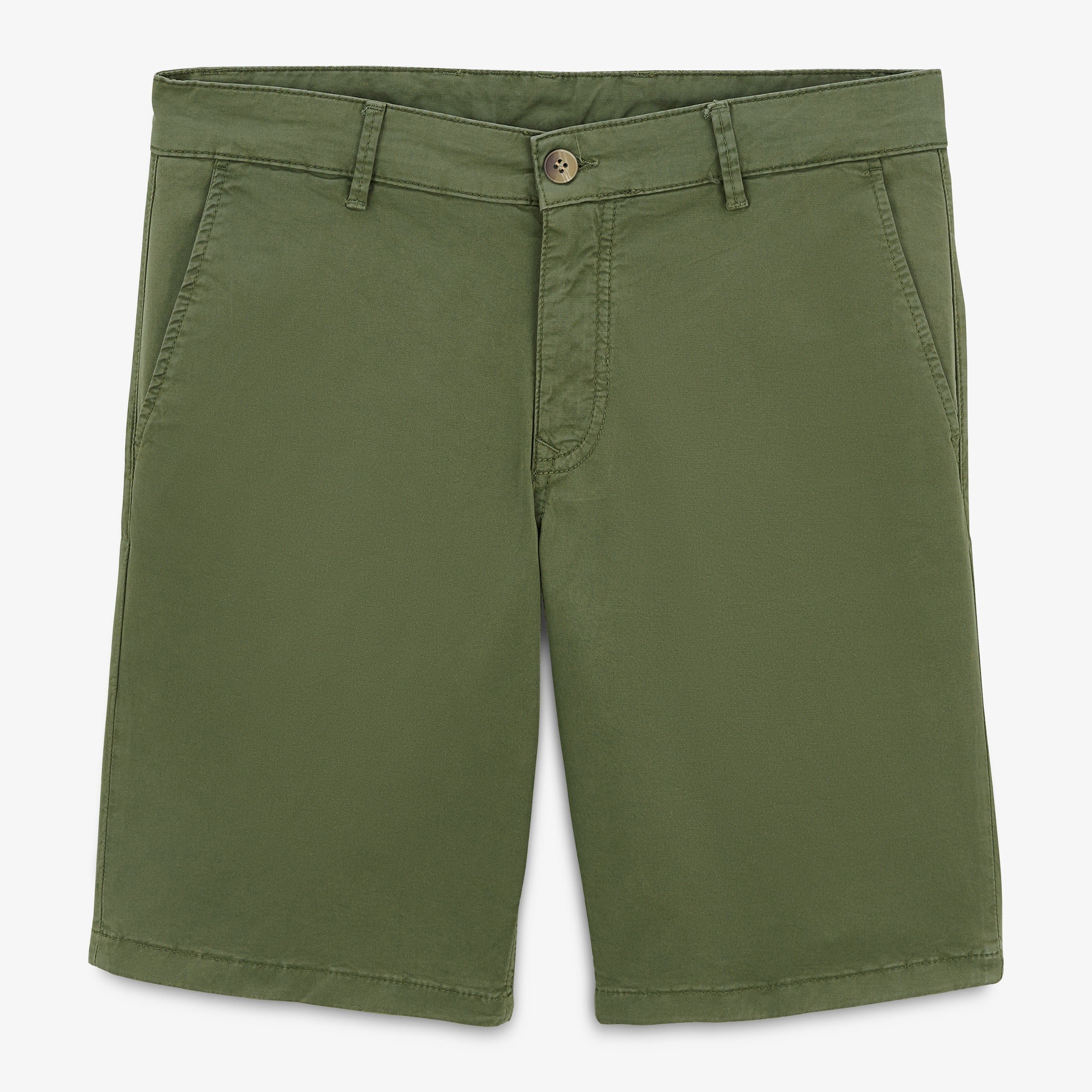 Comfort fit cotton Bermuda shorts SERGE BLANCO Khaki
