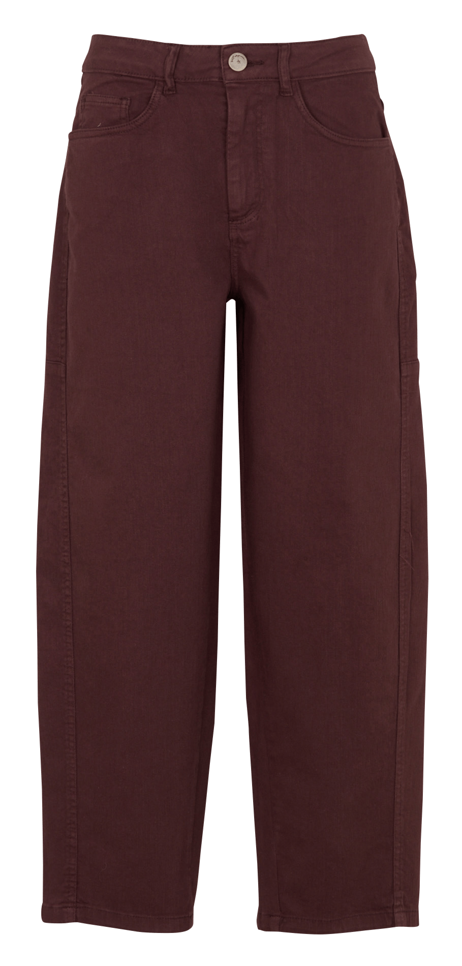 High-waisted wide-leg cotton-blend jeans SUD EXPRESS Brown