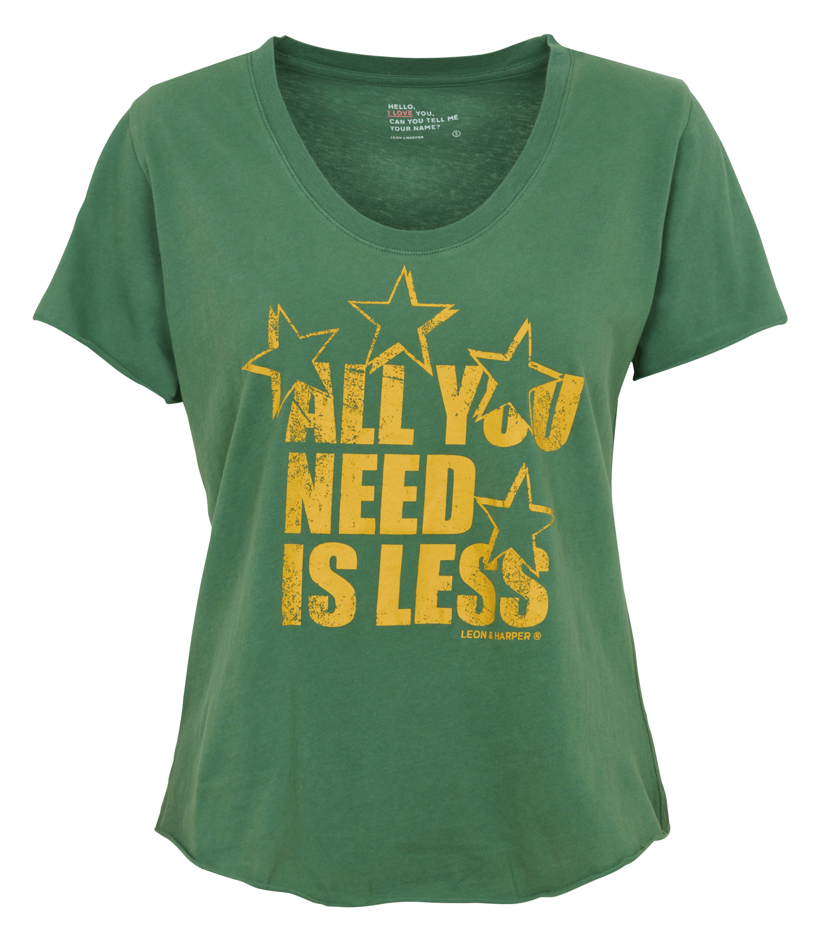 Tee-shirt imprimé en coton bio LEON & HARPER Vert