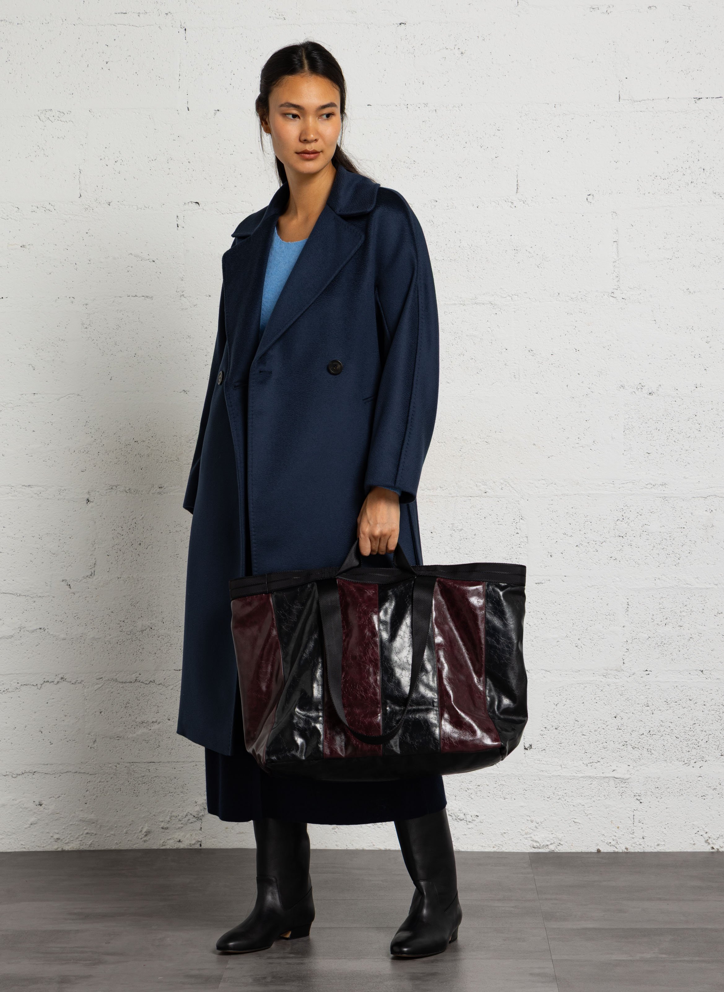 Winkeltas met lederlook BELLEROSE Blauw