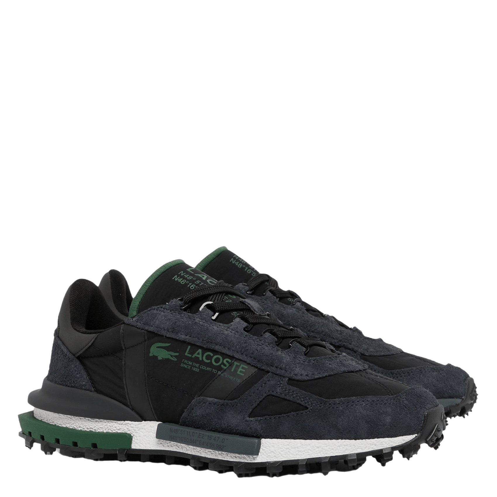 Leather low-top sneakers | Black LACOSTE Men