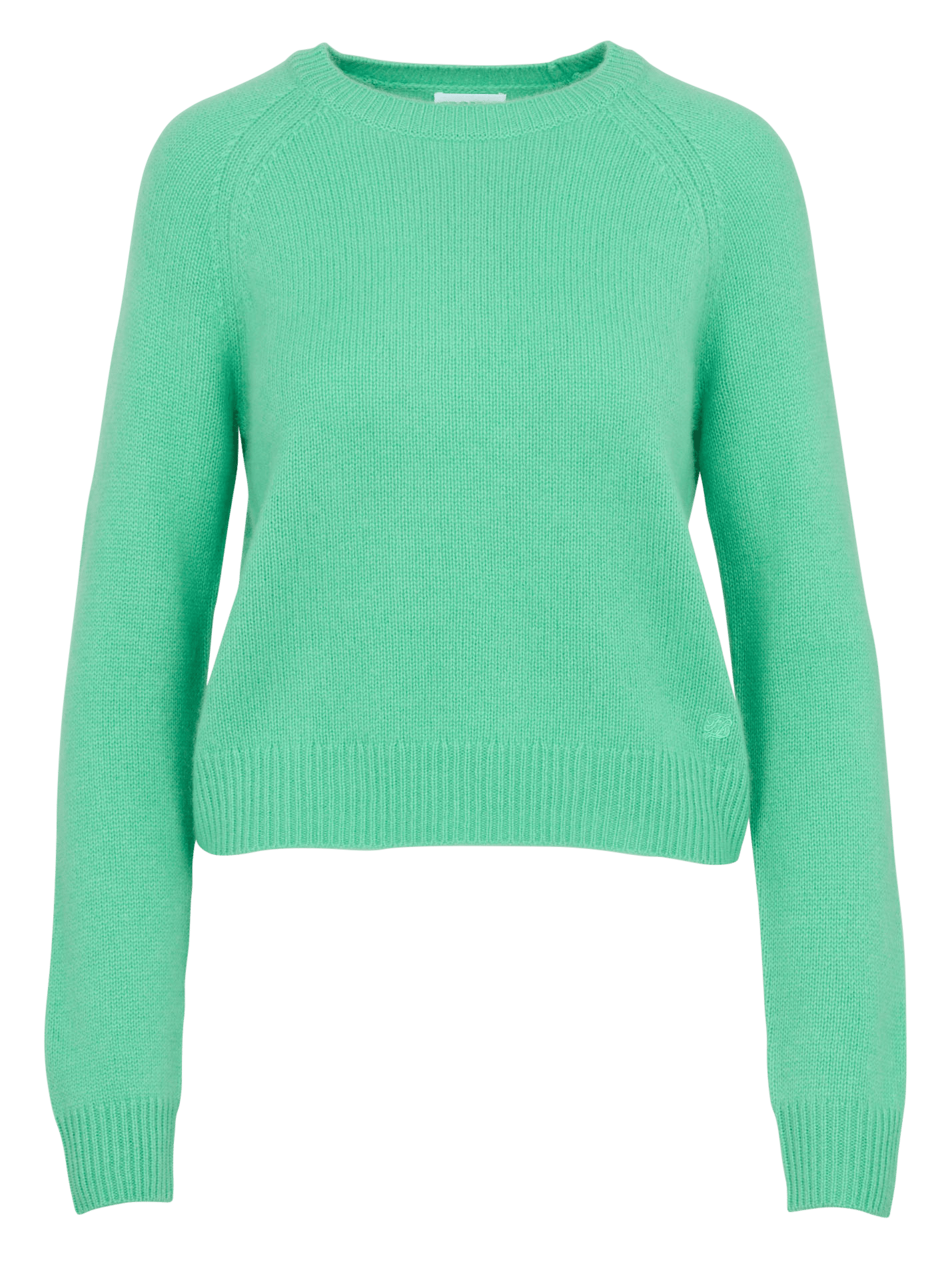 Gerader Rundhals-Pullover aus Kaschmir  Nature green